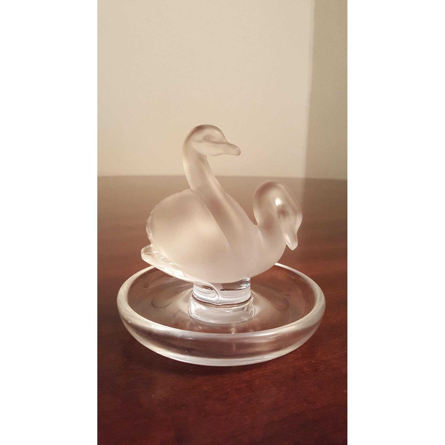 Lalique Two Swans Ring/Pin Jewelry Tray - image-4