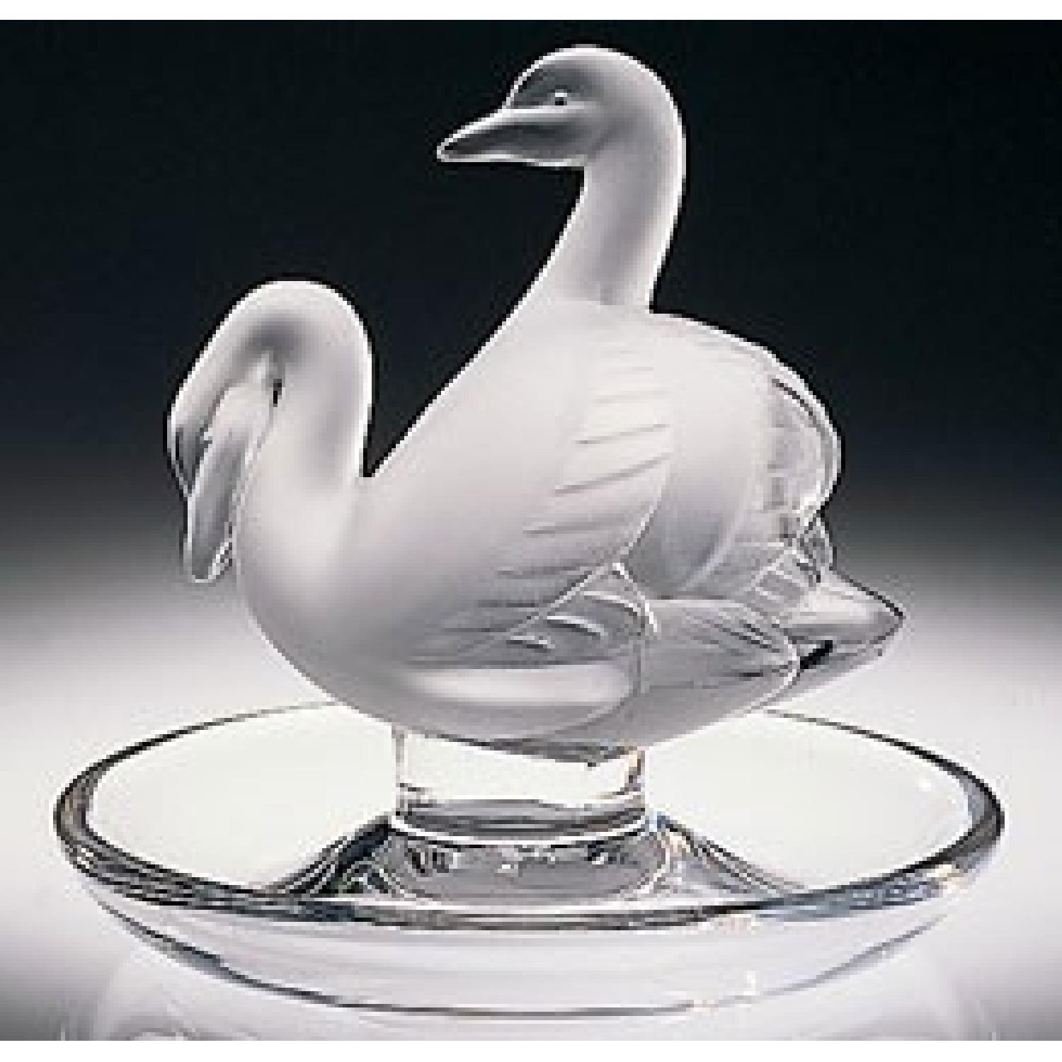 Lalique Two Swans Ring/Pin Jewelry Tray - image-9