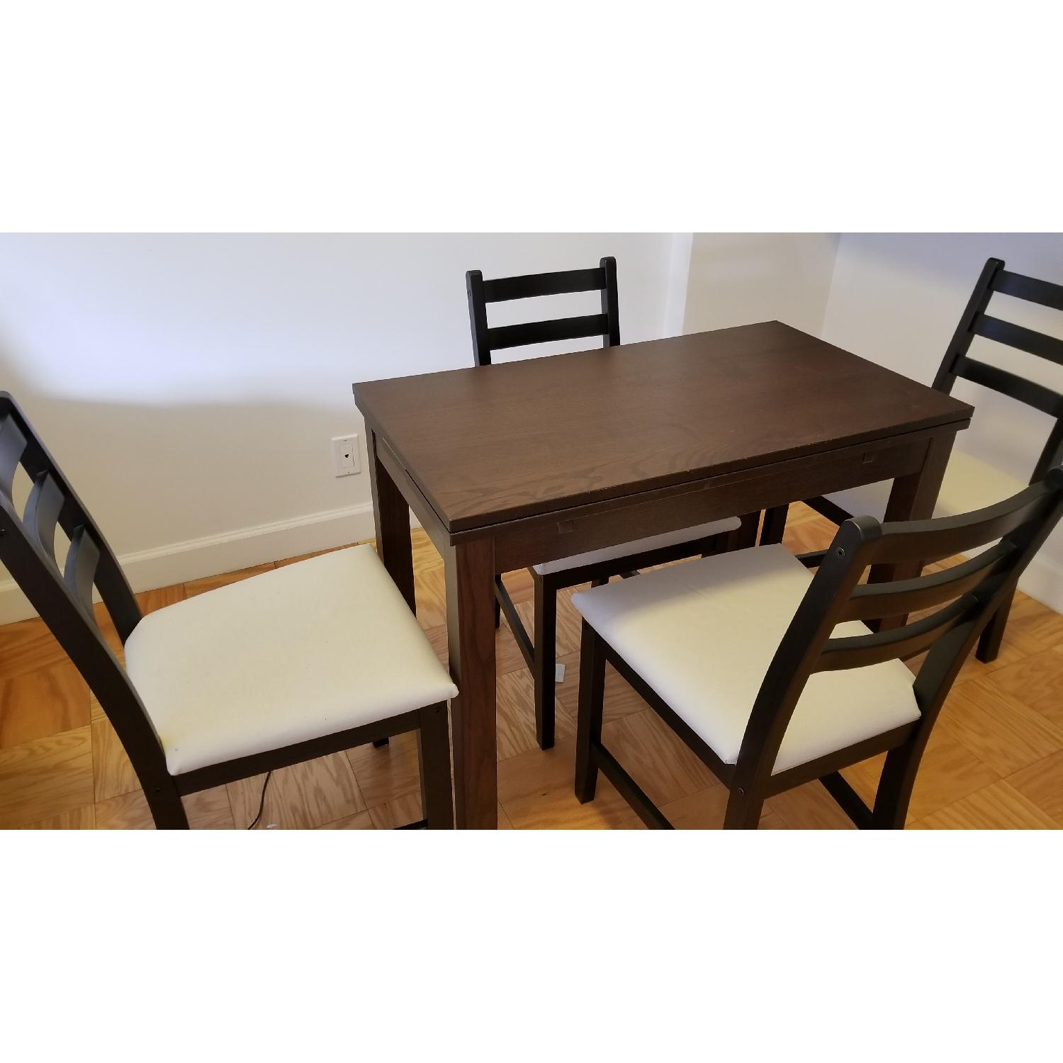 Ikea Bjursta Table w/ 4 Lerhamn Chairs - image-2
