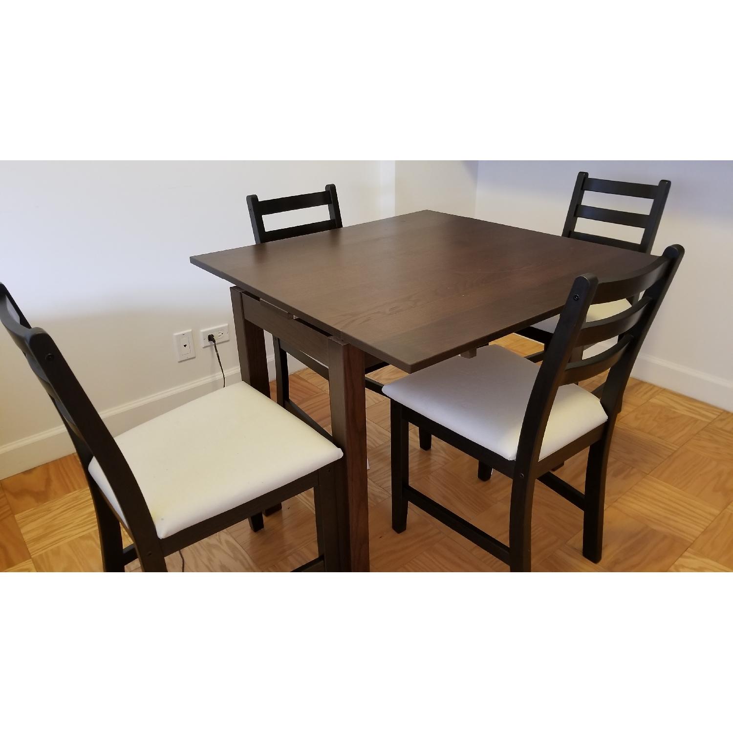 Ikea Bjursta Table w/ 4 Lerhamn Chairs - image-3