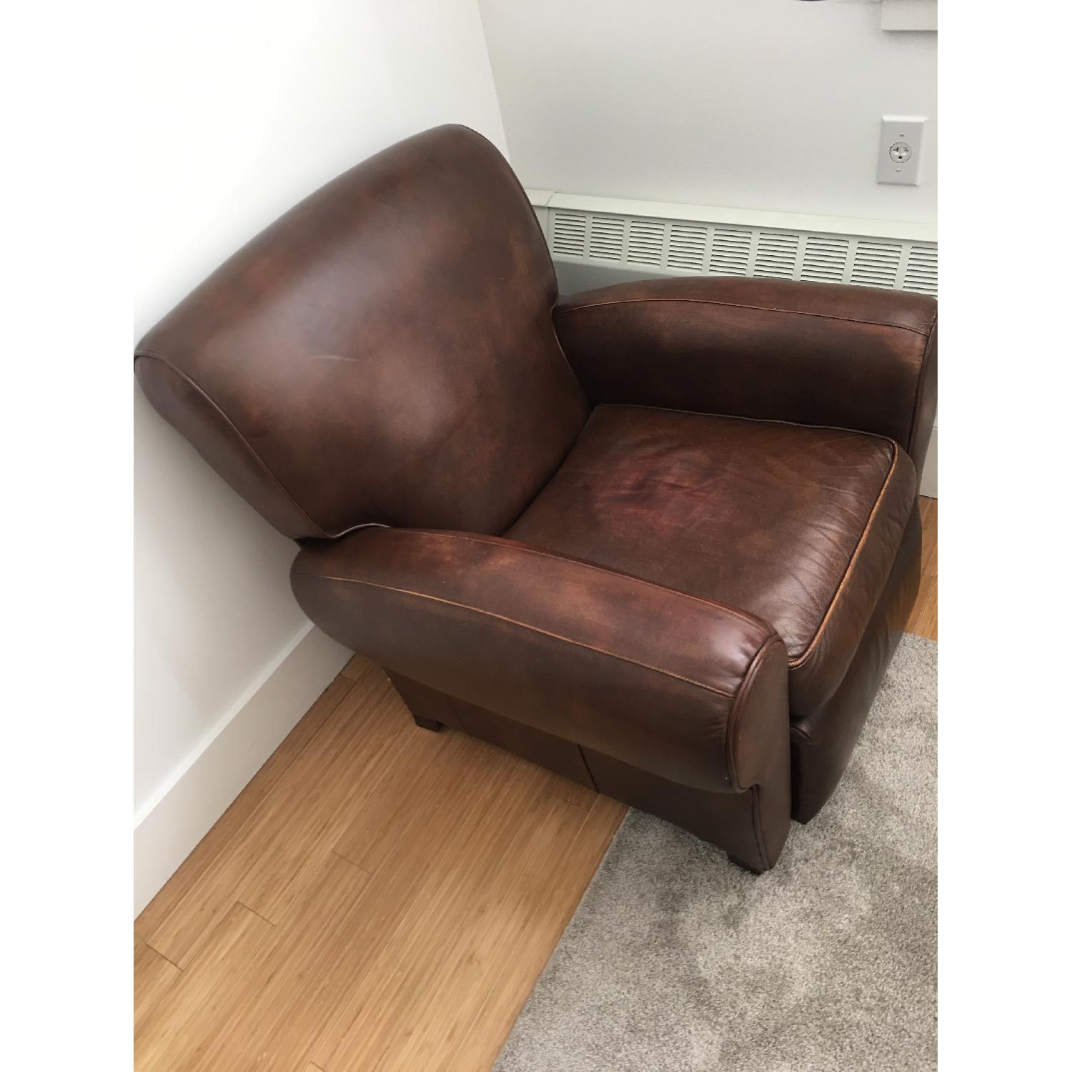 Barcalounger Brown Leather Recliner - image-2