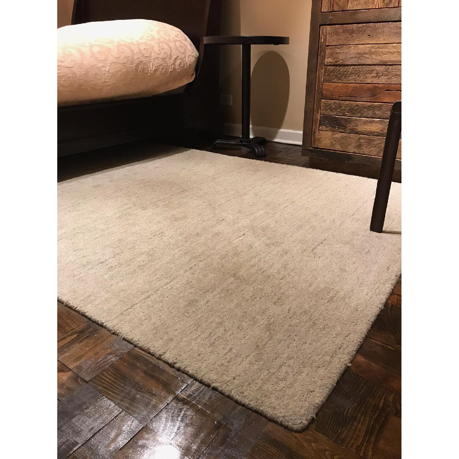Restoration Hardware Striated Wool Area Rug in Grey - image-3