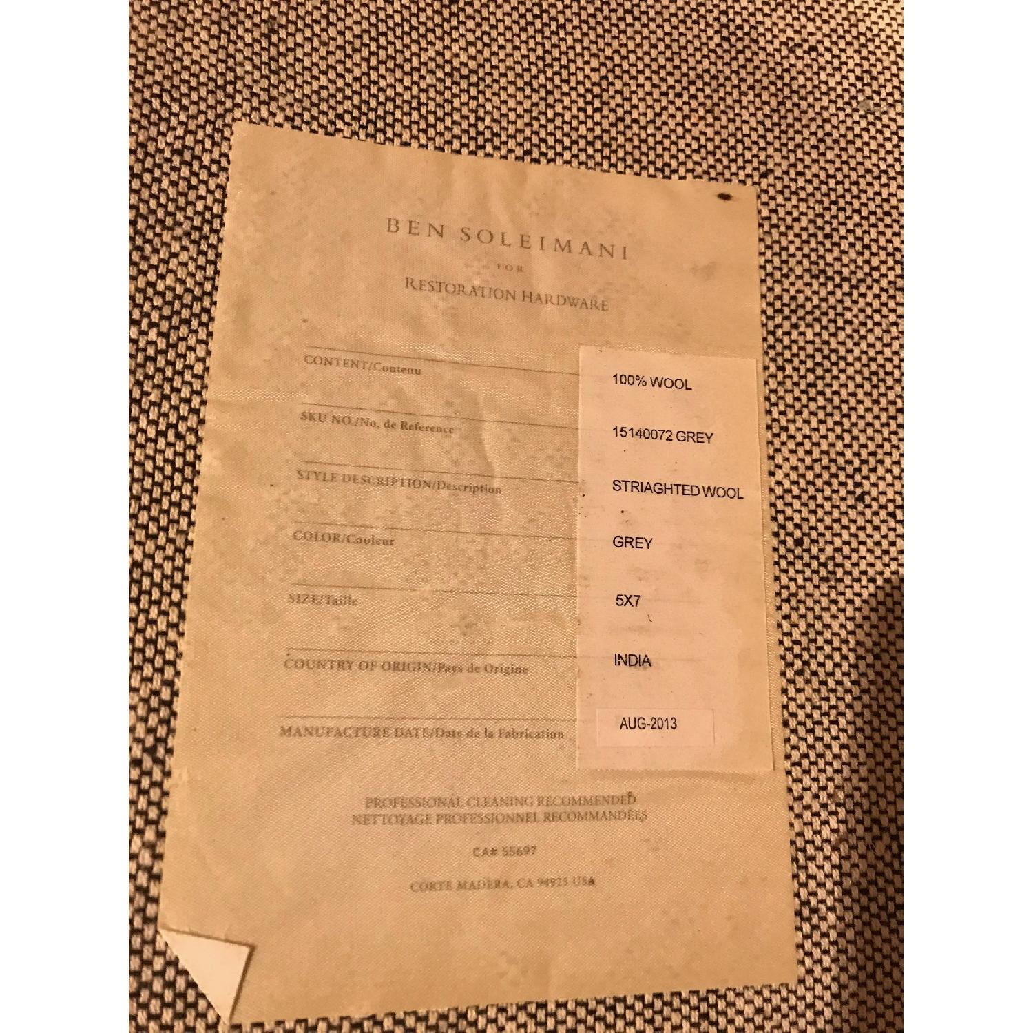 Restoration Hardware Striated Wool Area Rug in Grey - image-4