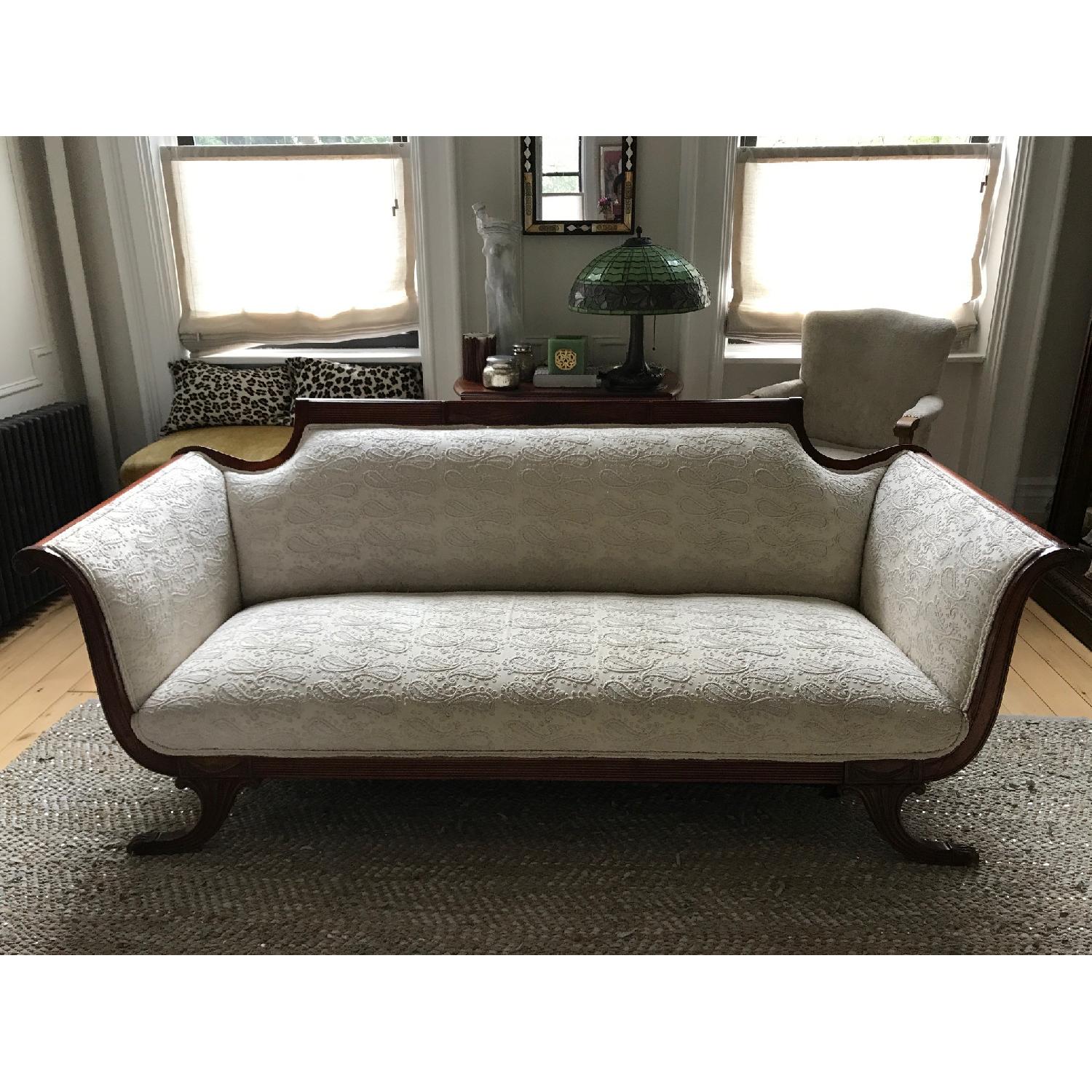 Empire Style Sofa w/ Curved Arms - image-1