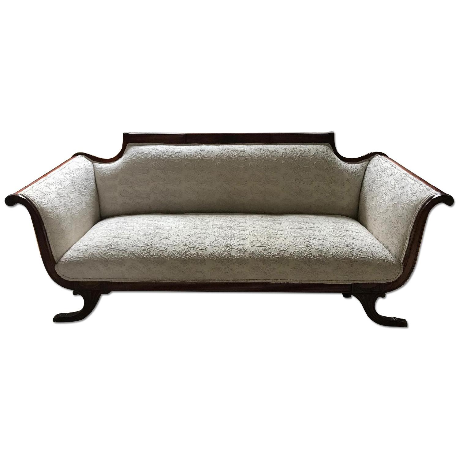 Empire Style Sofa w/ Curved Arms - image-0