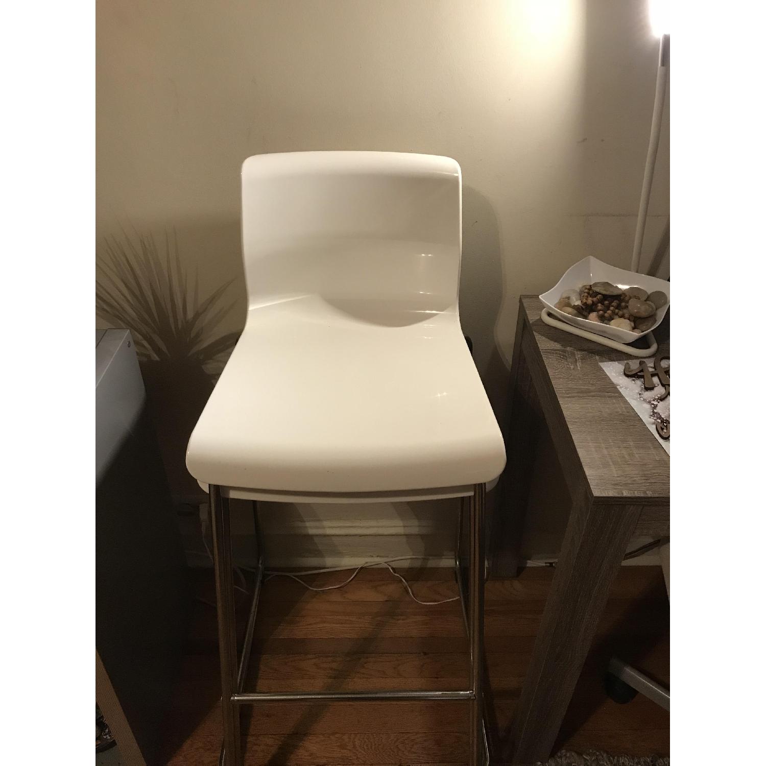 Ikea Glenn Modern Stackable White Stool - image-4