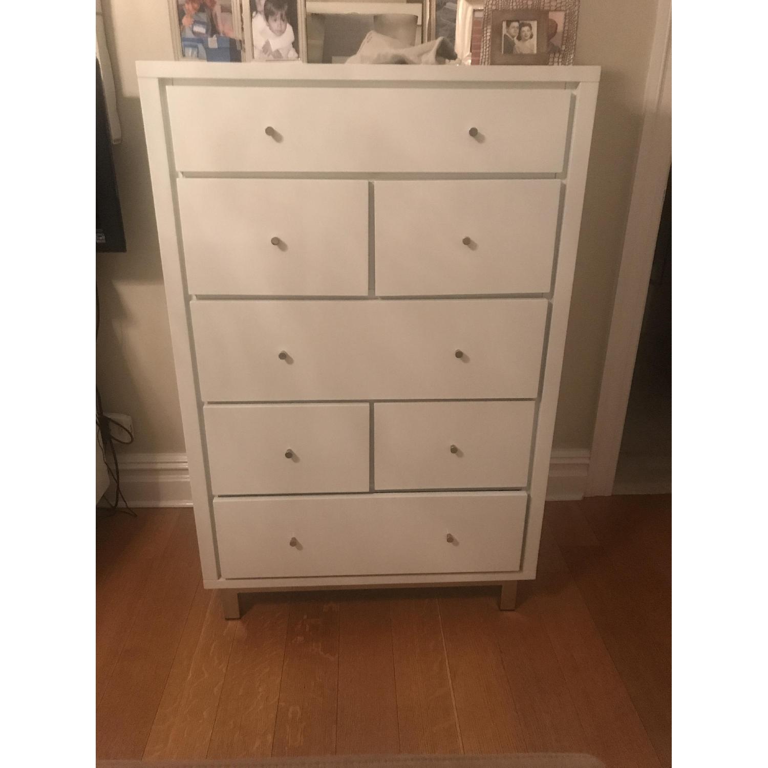 Crate & Barrel Cubix White Lacquer Dressers - AptDeco Crate & Barrel Cubix White Lacquer Dressers - AptDeco