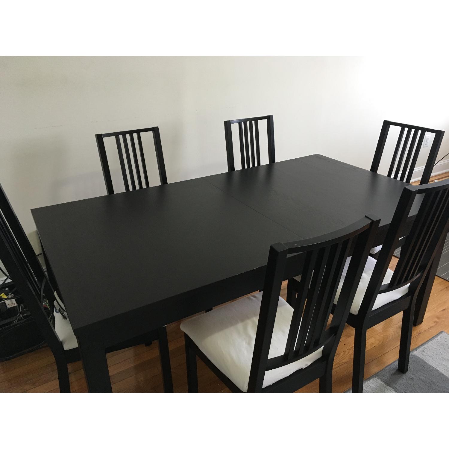 Ikea Bjursta Extendable Black/Brown Dining Table - image-4