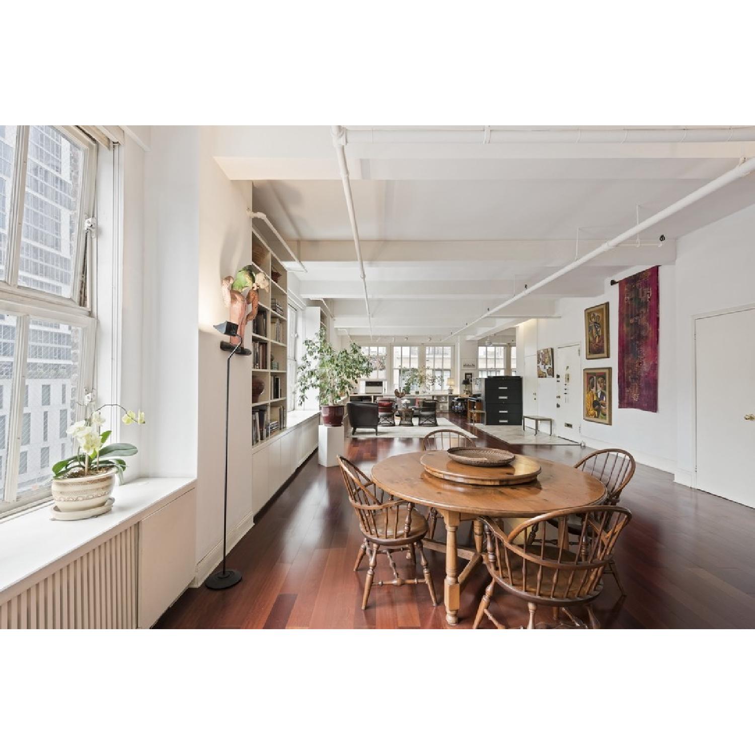 Vintage Dining Table w/ Built-in Lazy Susan - image-1