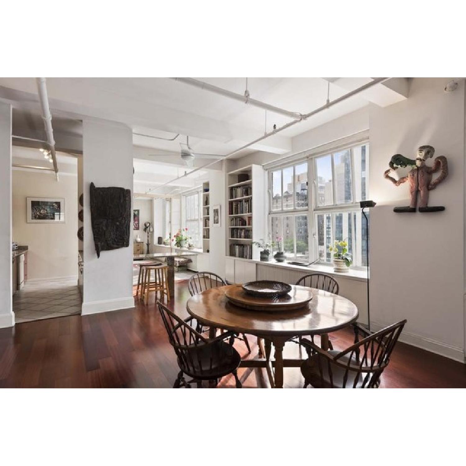 Vintage Dining Table w/ Built-in Lazy Susan - image-3