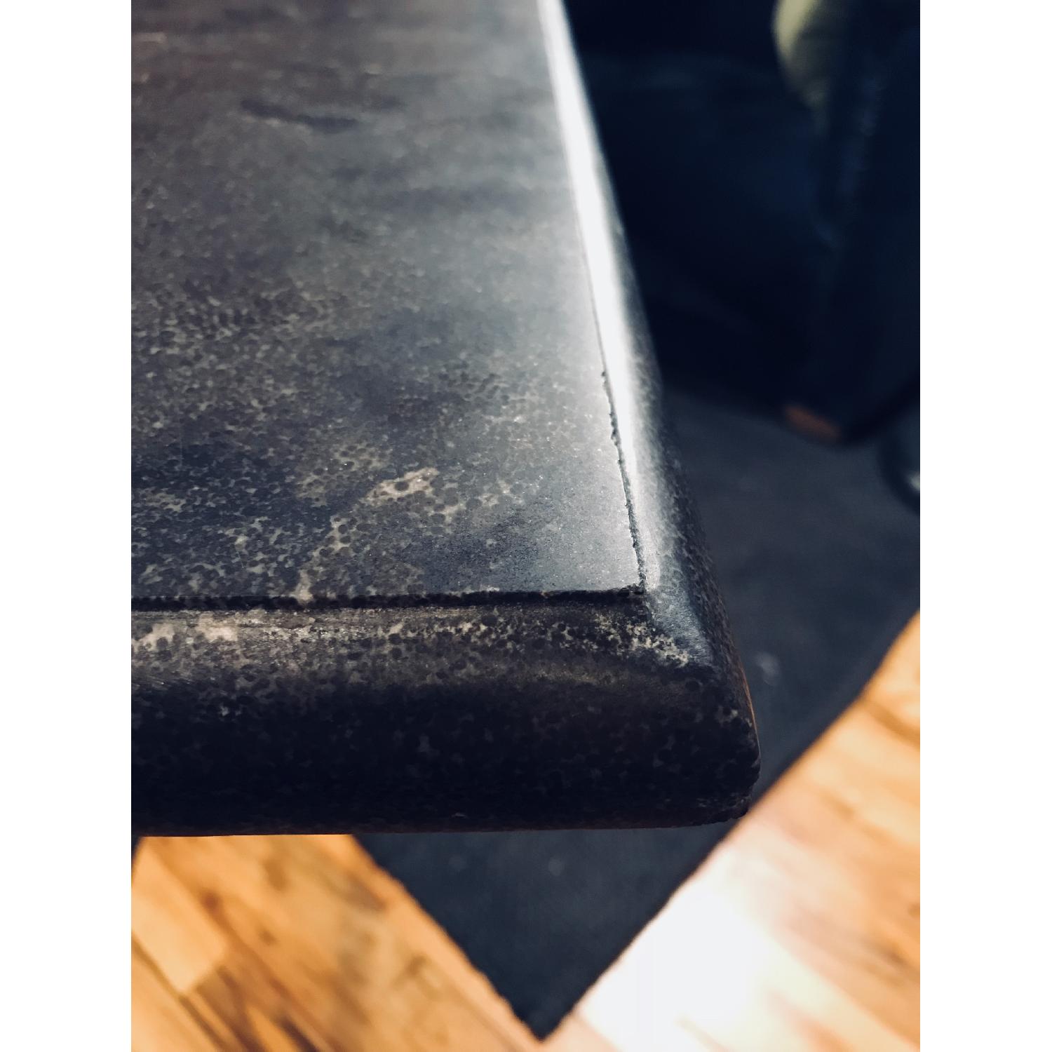 Restoration Hardware Bluestone & Cast Iron Dining Table - image-4