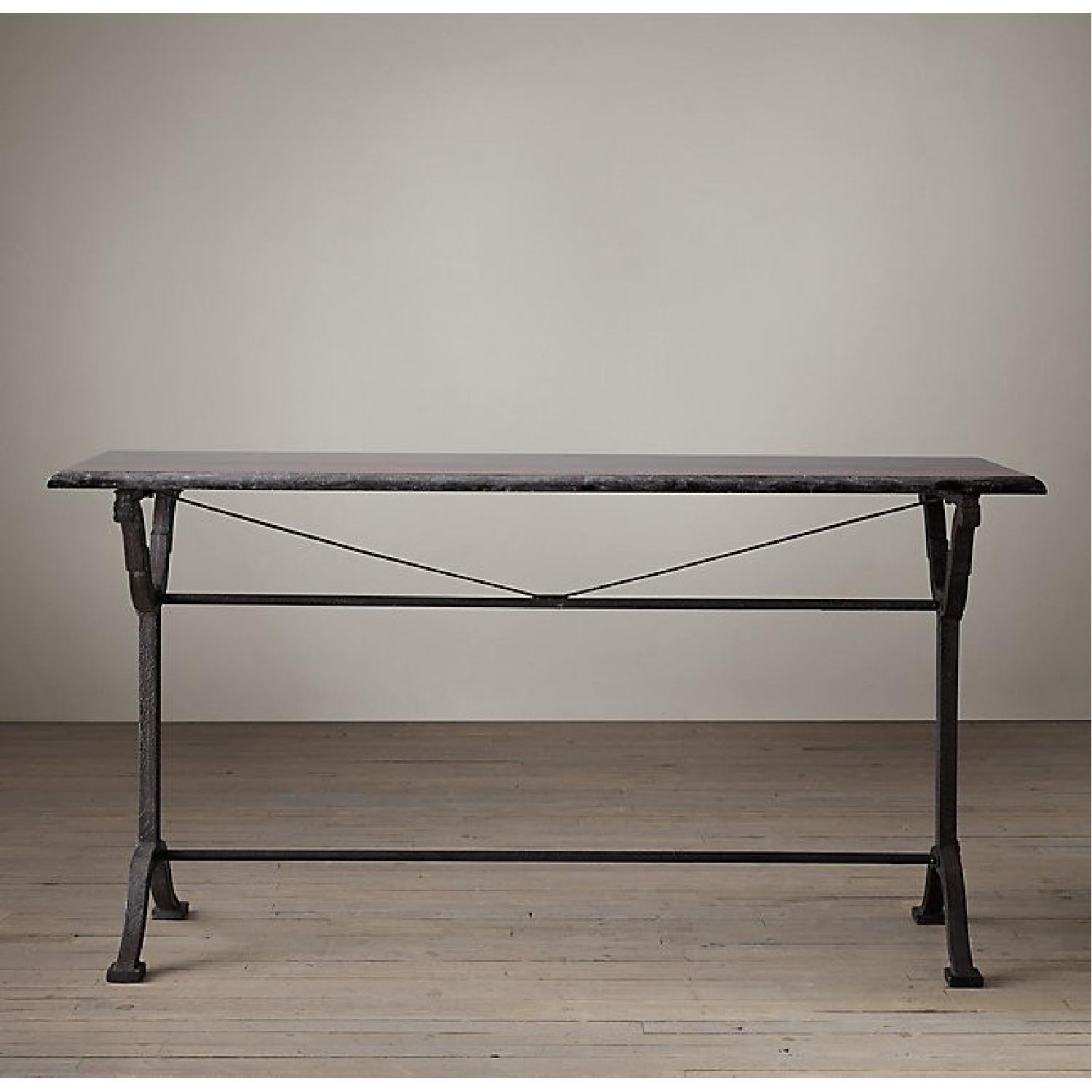 Restoration Hardware Bluestone & Cast Iron Dining Table - image-8