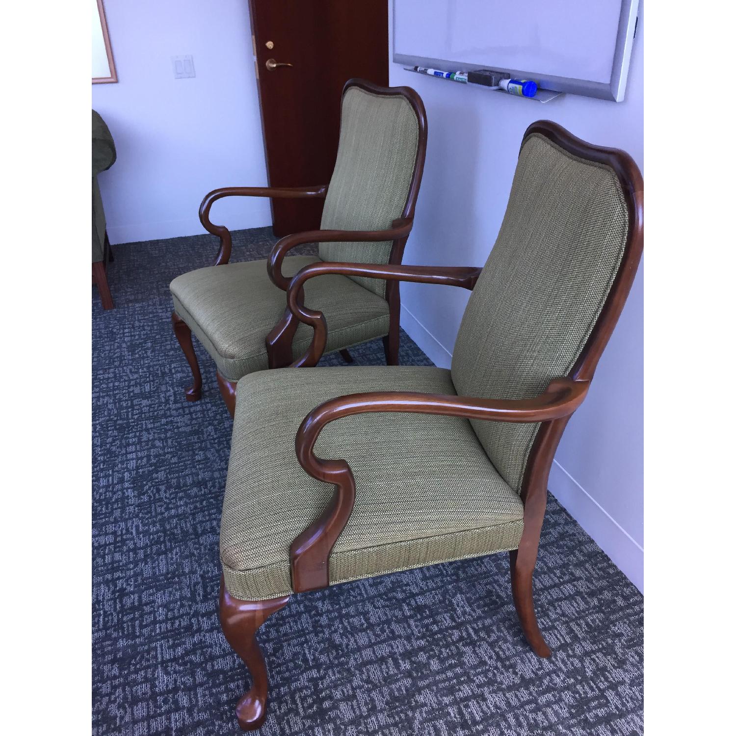 Ethan Allen Green Accent Chair - image-1