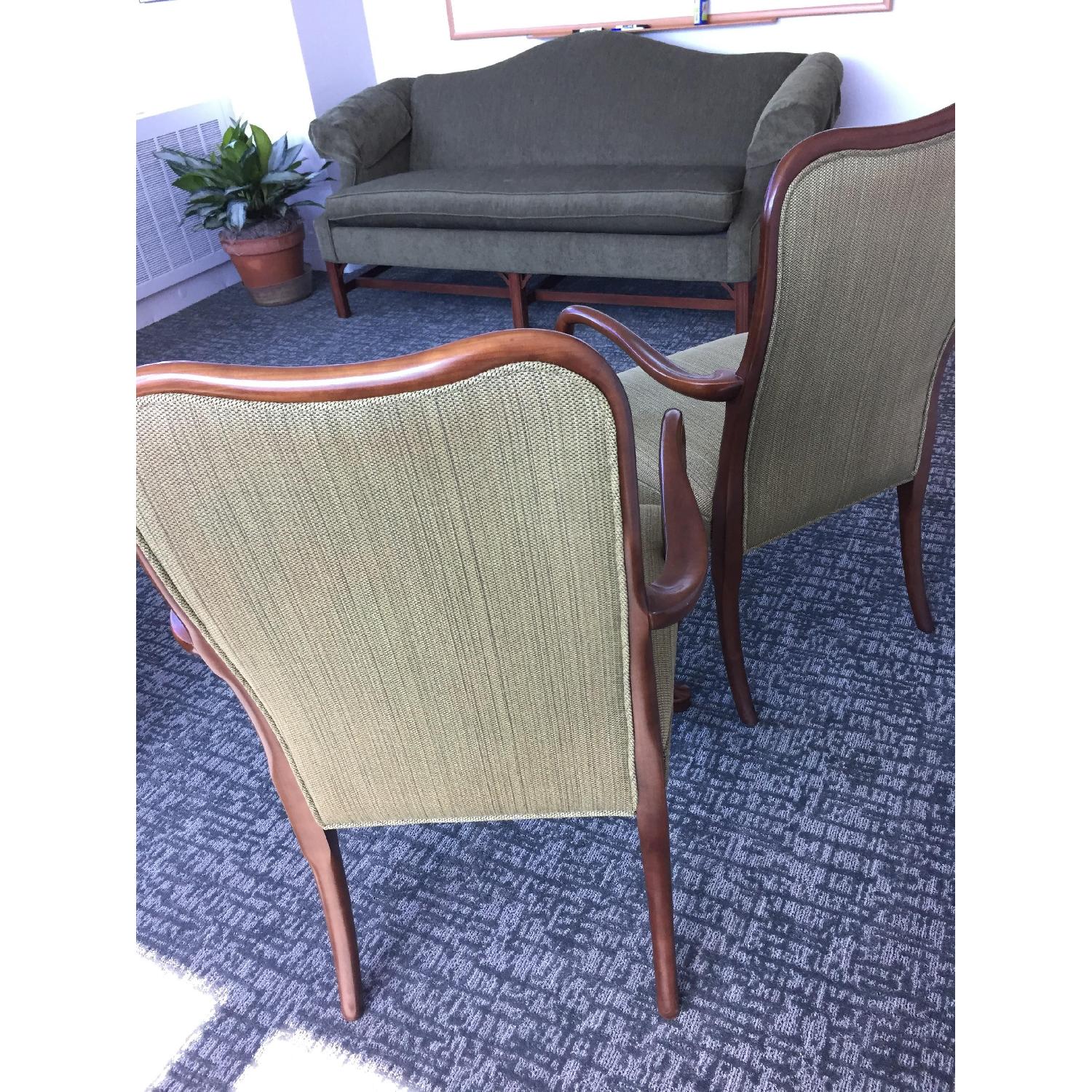 Ethan Allen Green Accent Chair - image-3