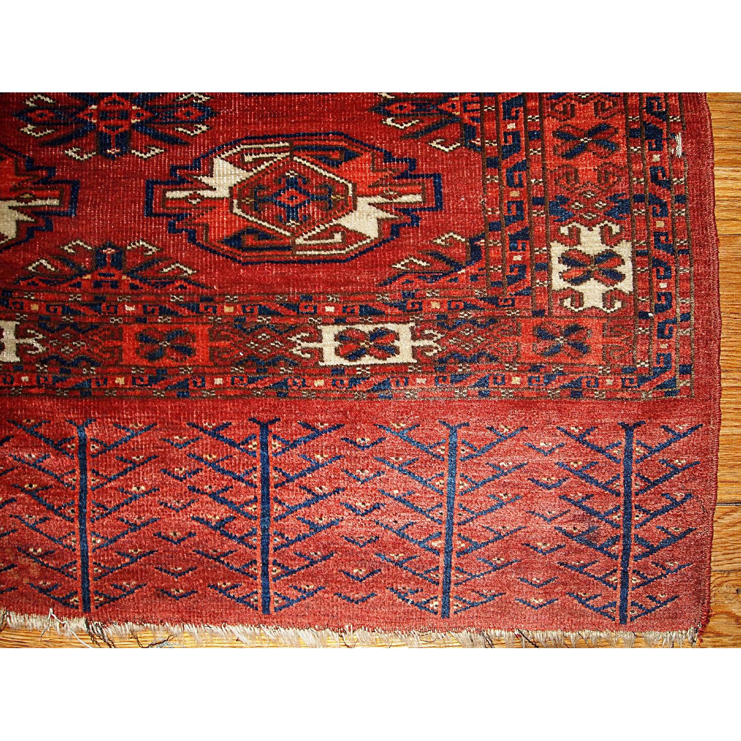 Antique 1880s Turcoman Yomud Rug - AptDeco