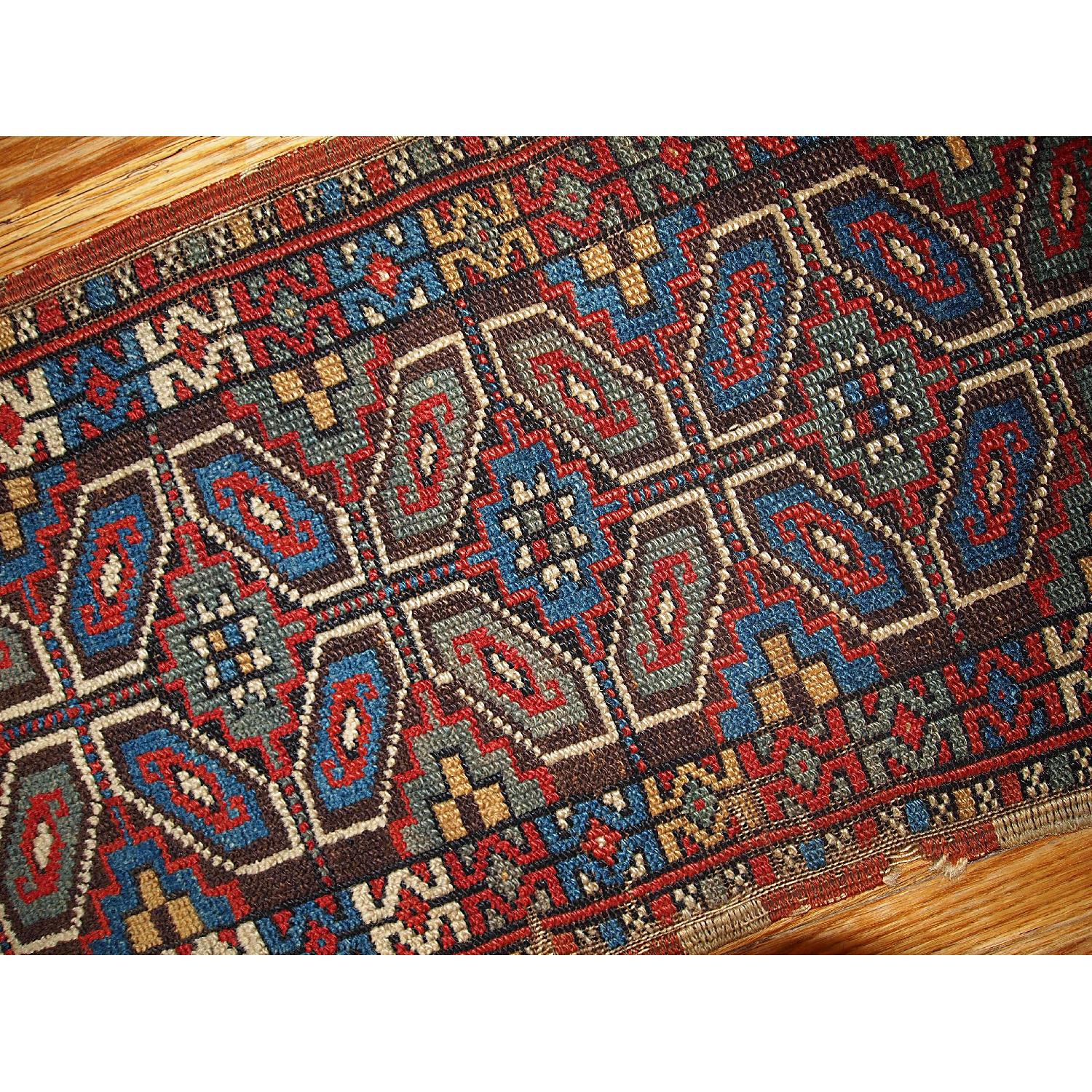 Antique 1880s Turkish Yastik Rug - image-2