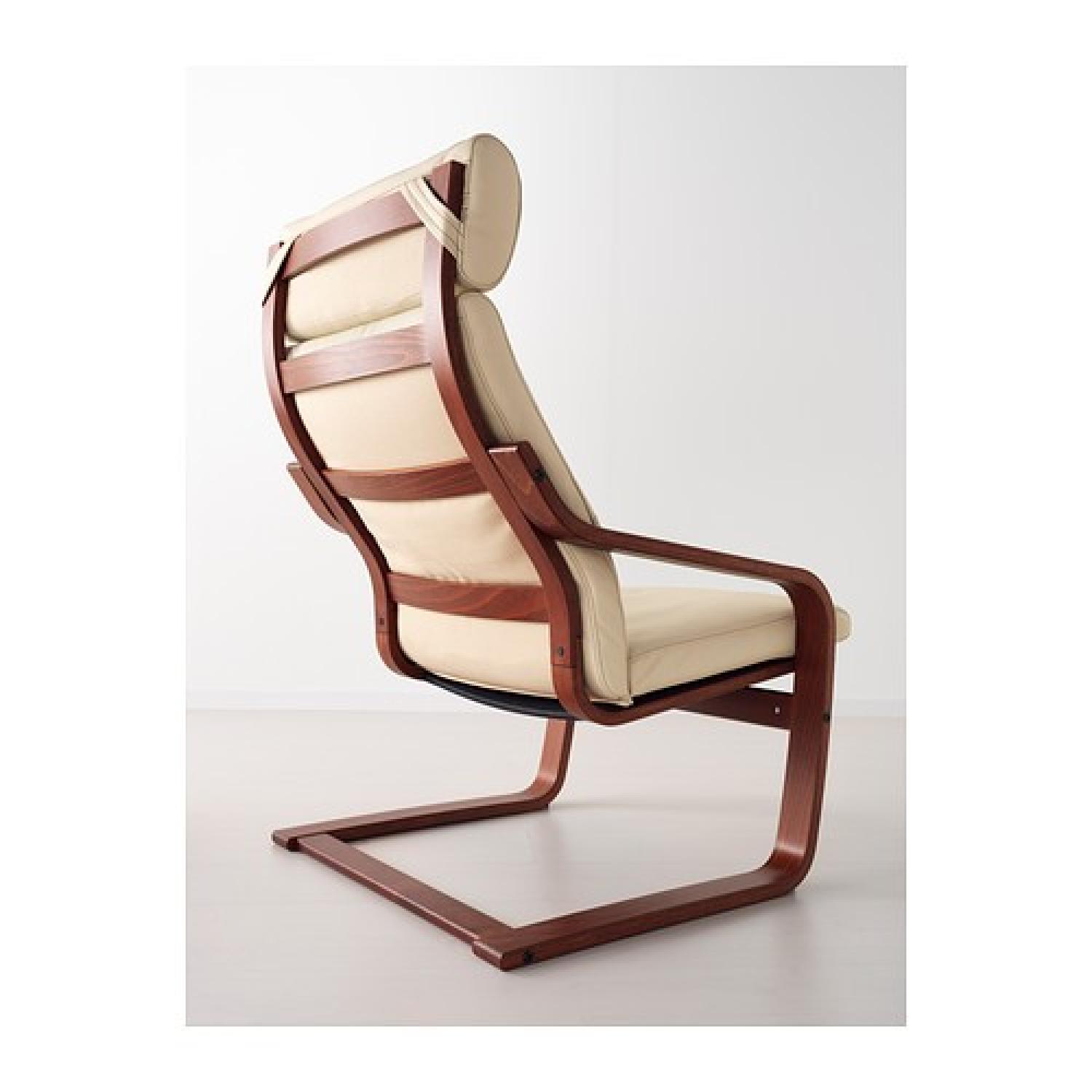 Ikea Poang Leather Armchairs - image-1