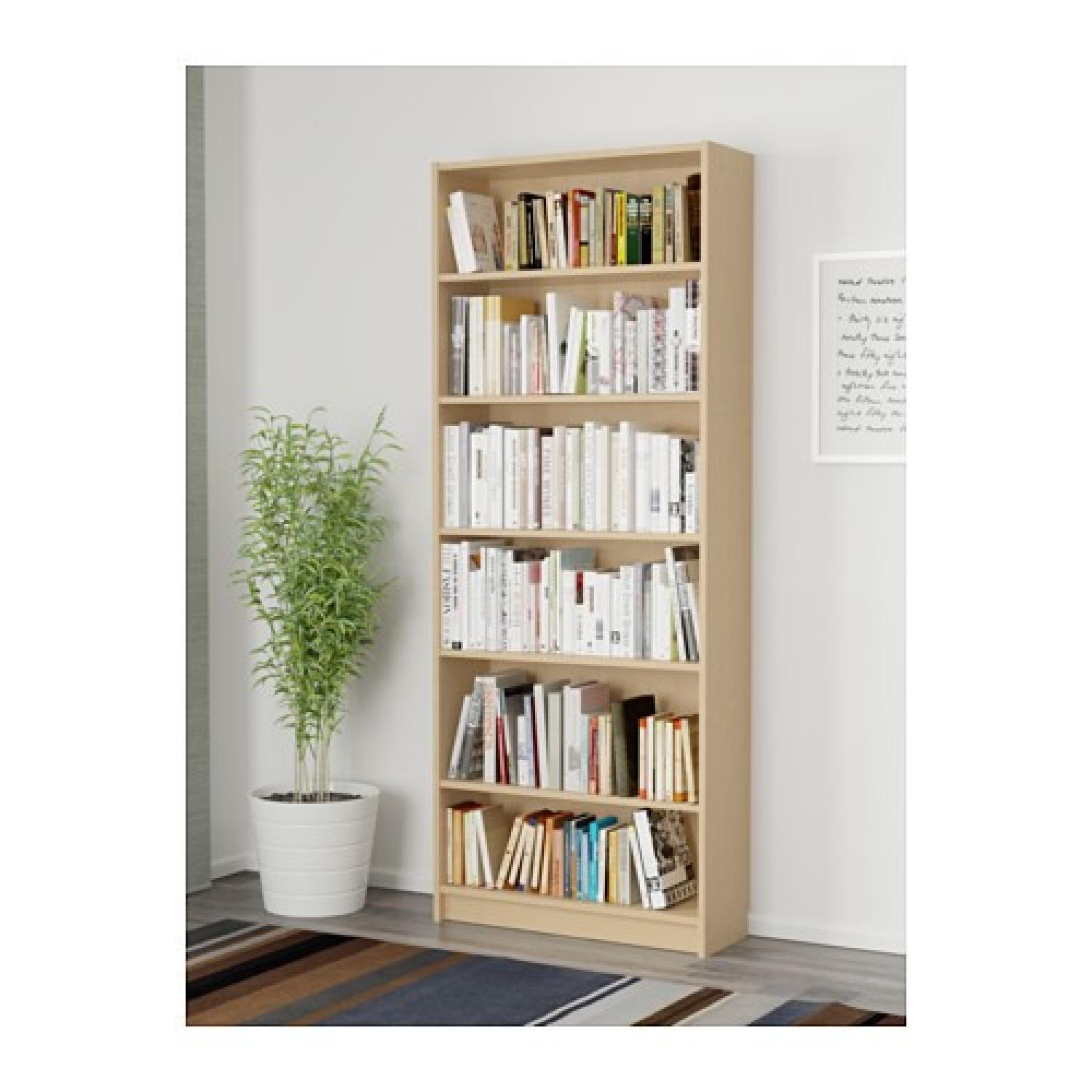 Ikea Billy Slim Bookcase in Birch Veneer AptDeco