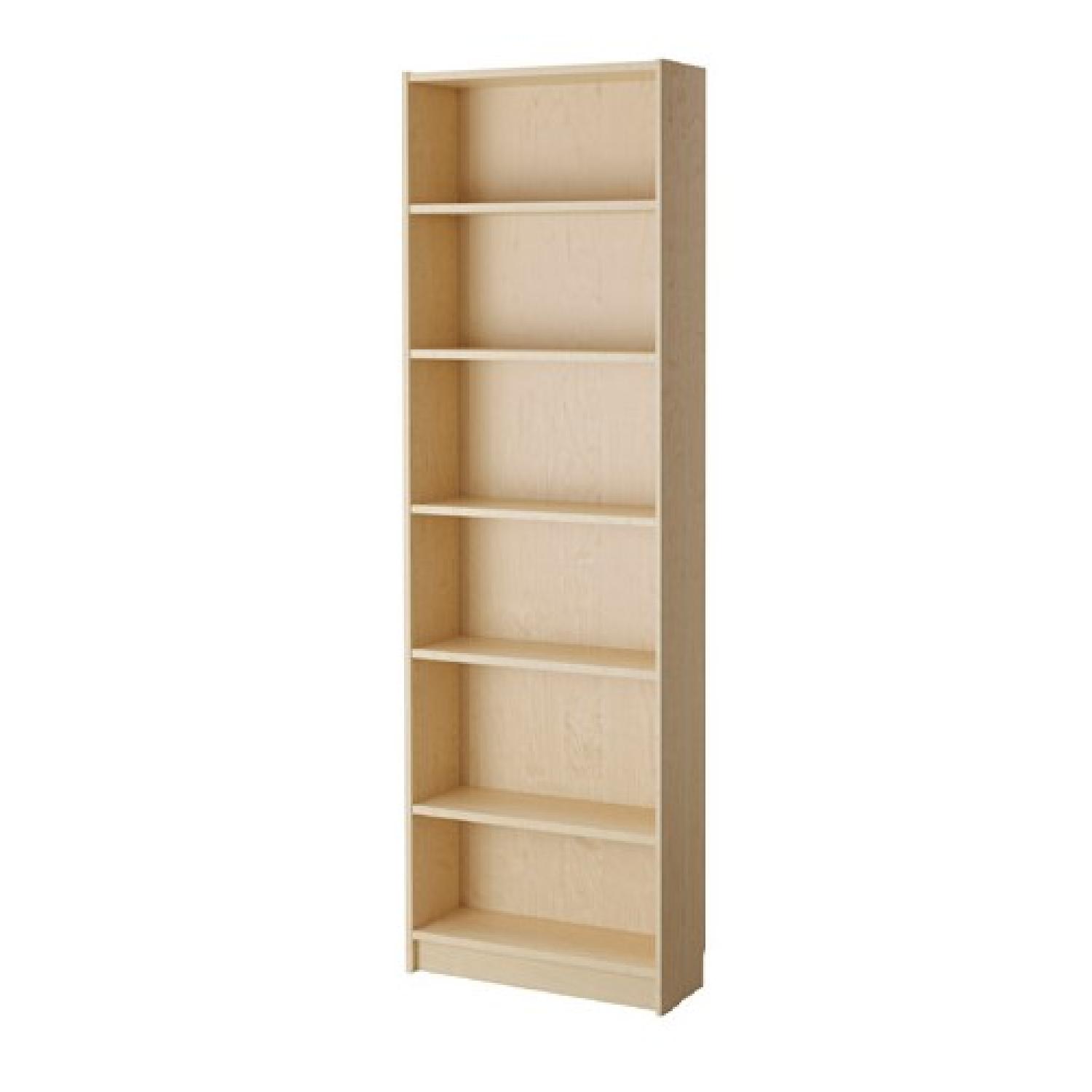 Ikea Billy Slim Bookcase in Birch Veneer AptDeco