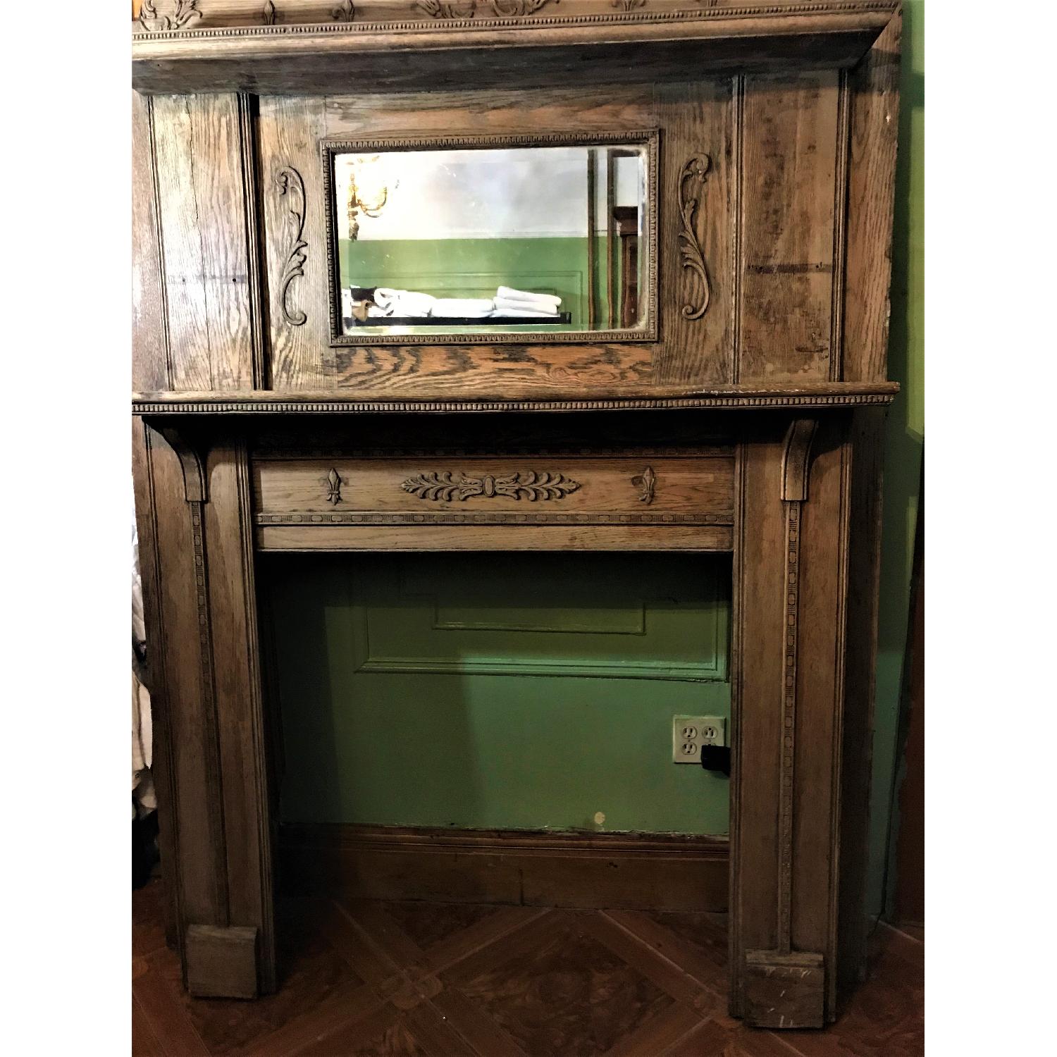 Antique Fireplace Mantle - image-8