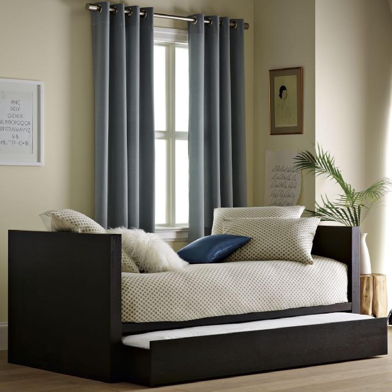 West Elm Chocolate Parsons Trundle Daybed - image-1
