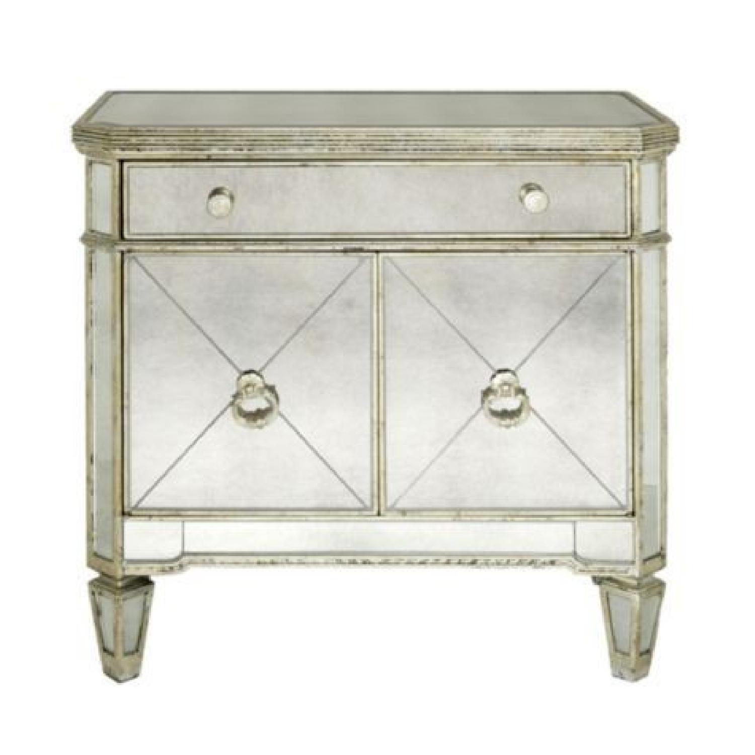 Z Gallerie Mirrored Side Table AptDeco