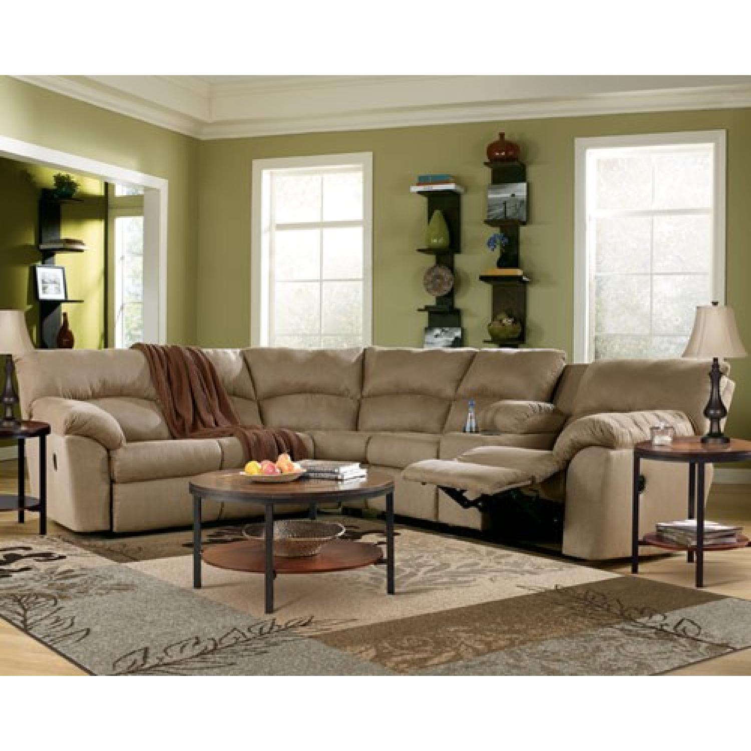 Ashley's Amazon 2 Piece Mocha Sectional Sofa - image-2