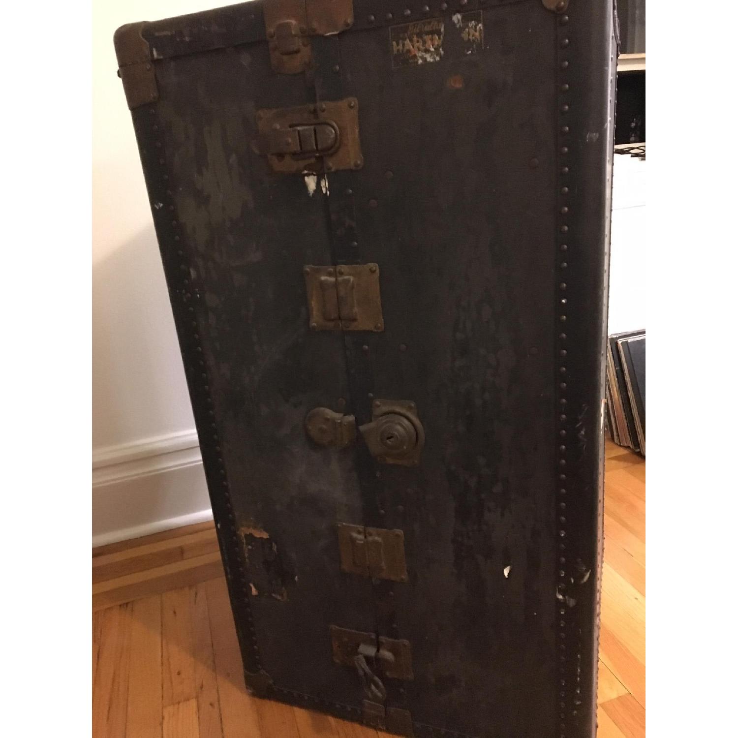 Vintage Hartmann Steel Grey Steamer Trunk - image-2