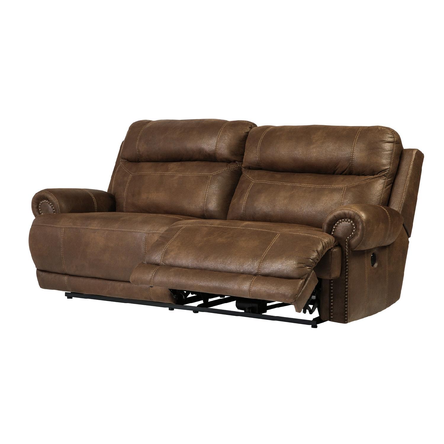 Ashley's Austere Two-Seat Reclining Sofa in Brown - image-1