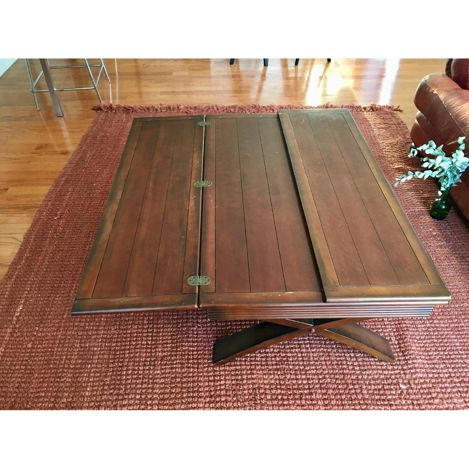 Solid Wood Fold-Out Coffee Table - image-3