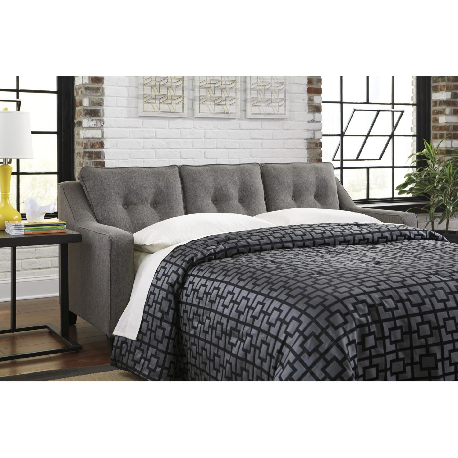 Ashley's Brindon Queen Sleeper Sofa in Charcoal - image-2