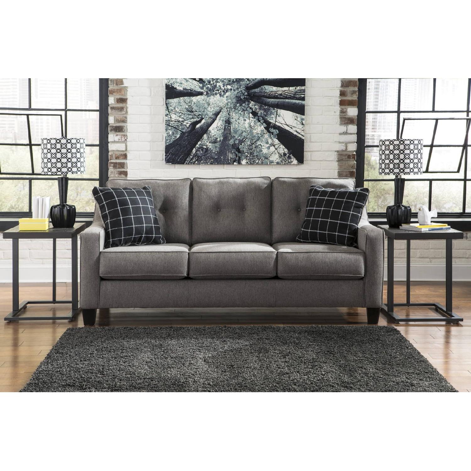 Ashley's Brindon Queen Sleeper Sofa in Charcoal - image-3