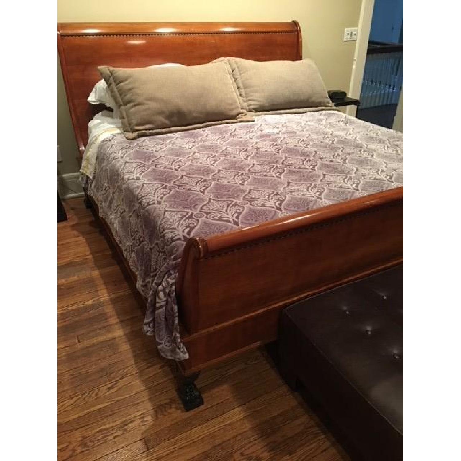 Henredon Solid Mahogany King Size Sleigh Bed - image-1