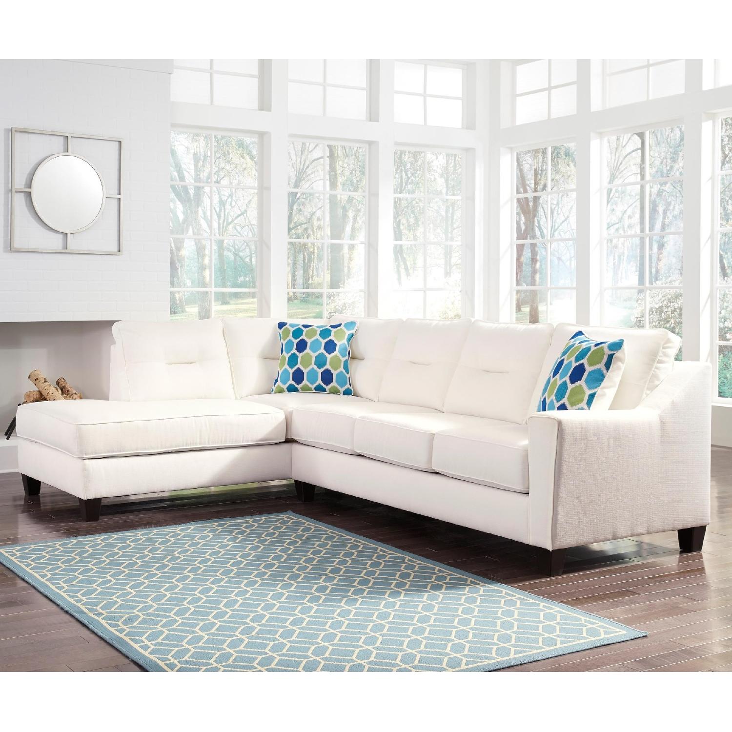 Ashley's Kirwin Nuvella Queen Sleeper Sectional Sofa - image-2