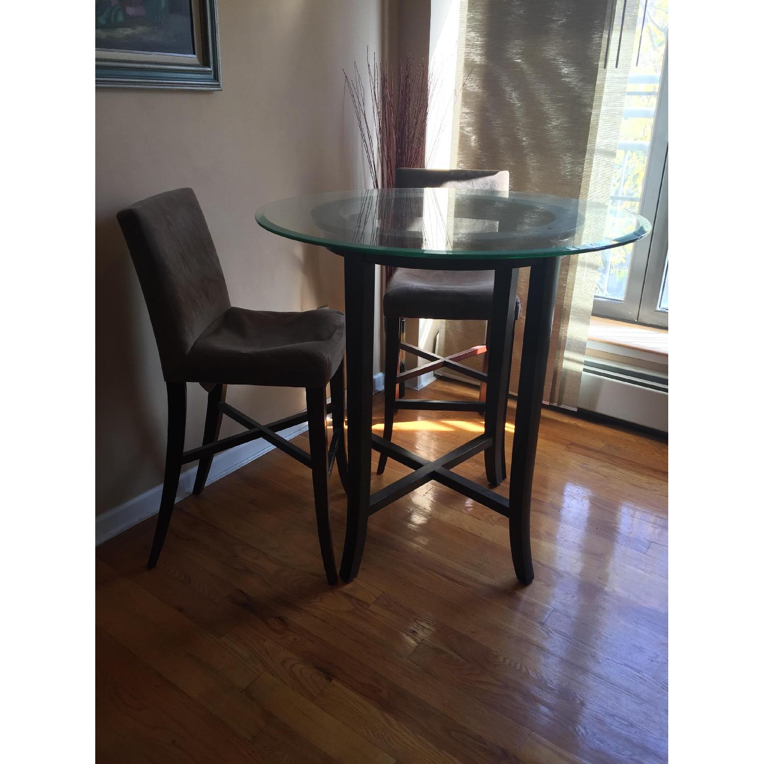 Crate & Barrel Round High Dining Table - image-4