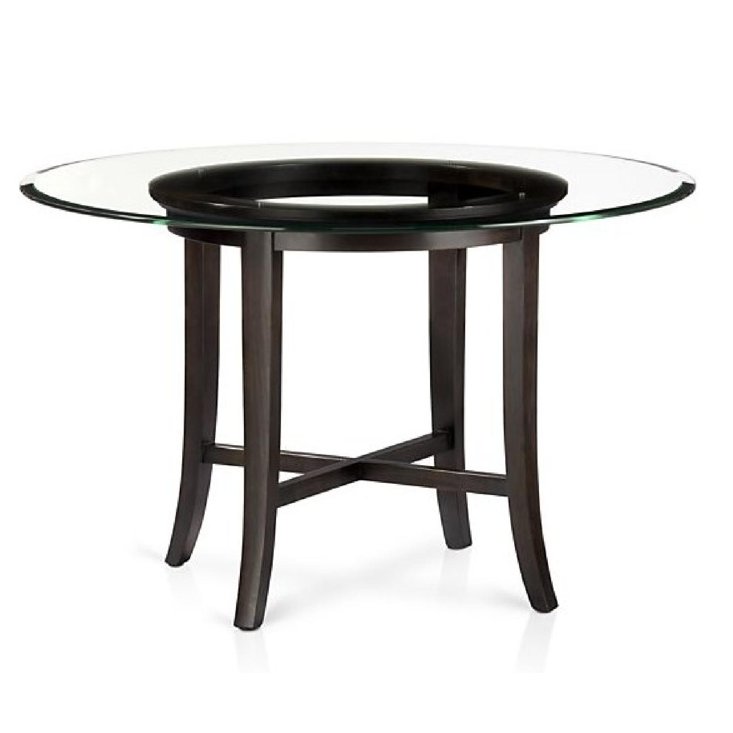 Crate & Barrel Round High Dining Table AptDeco
