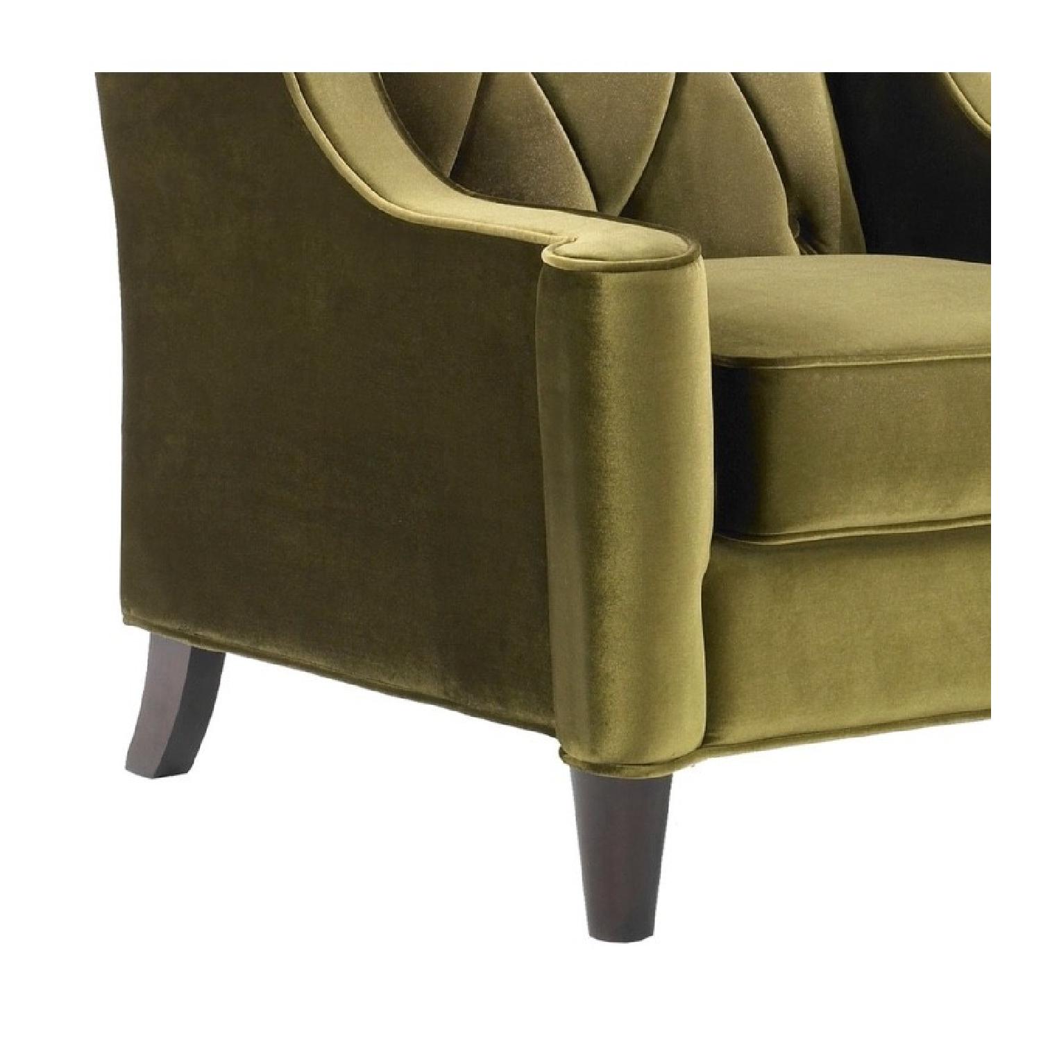 The Armen Living Barrister Modern Green Velvet Chair - image-2