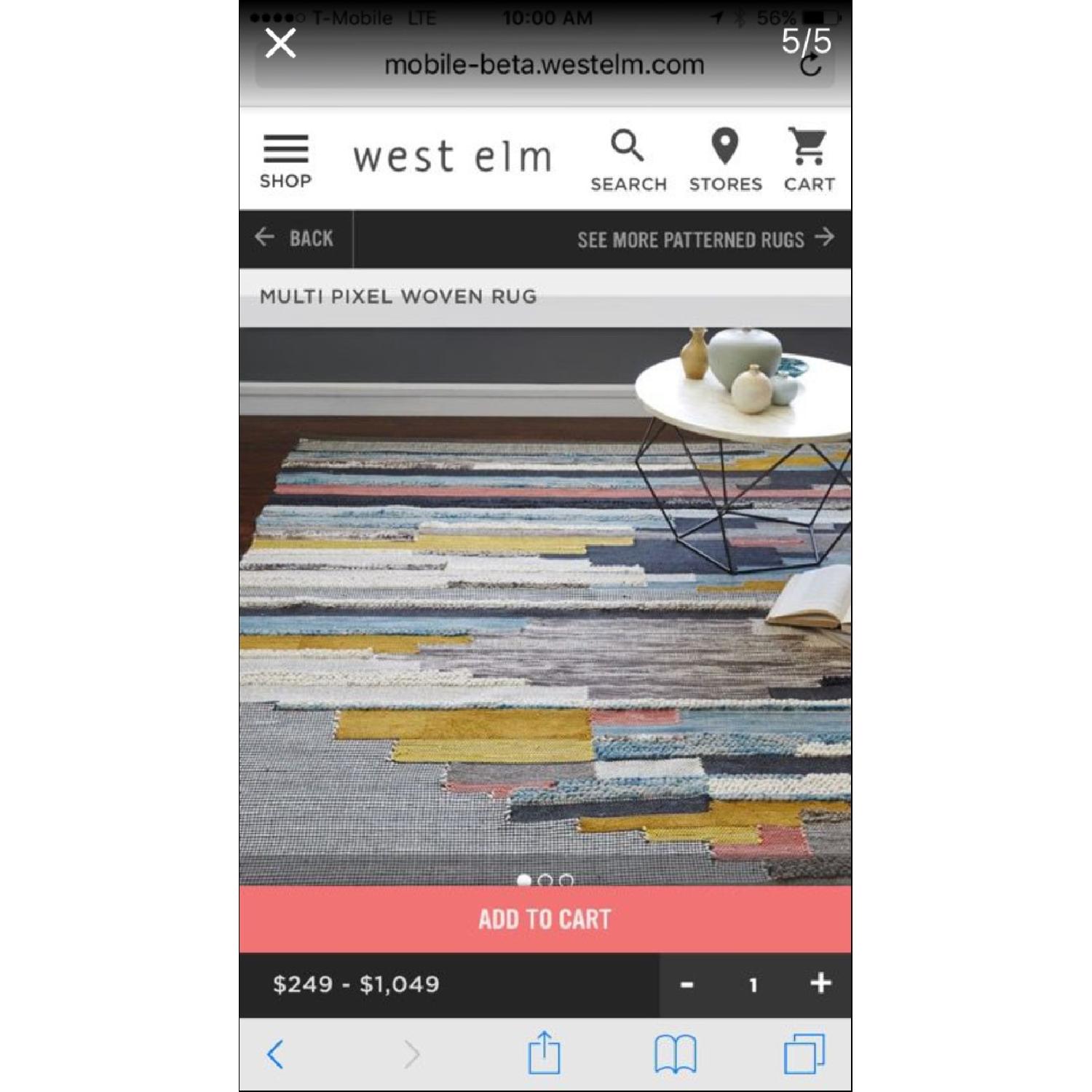 West Elm Multi Pixel Rug - image-5