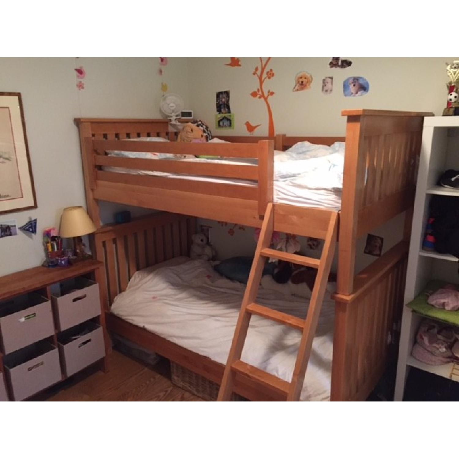 Land of Nod Natural Simple Bunk Beds AptDeco