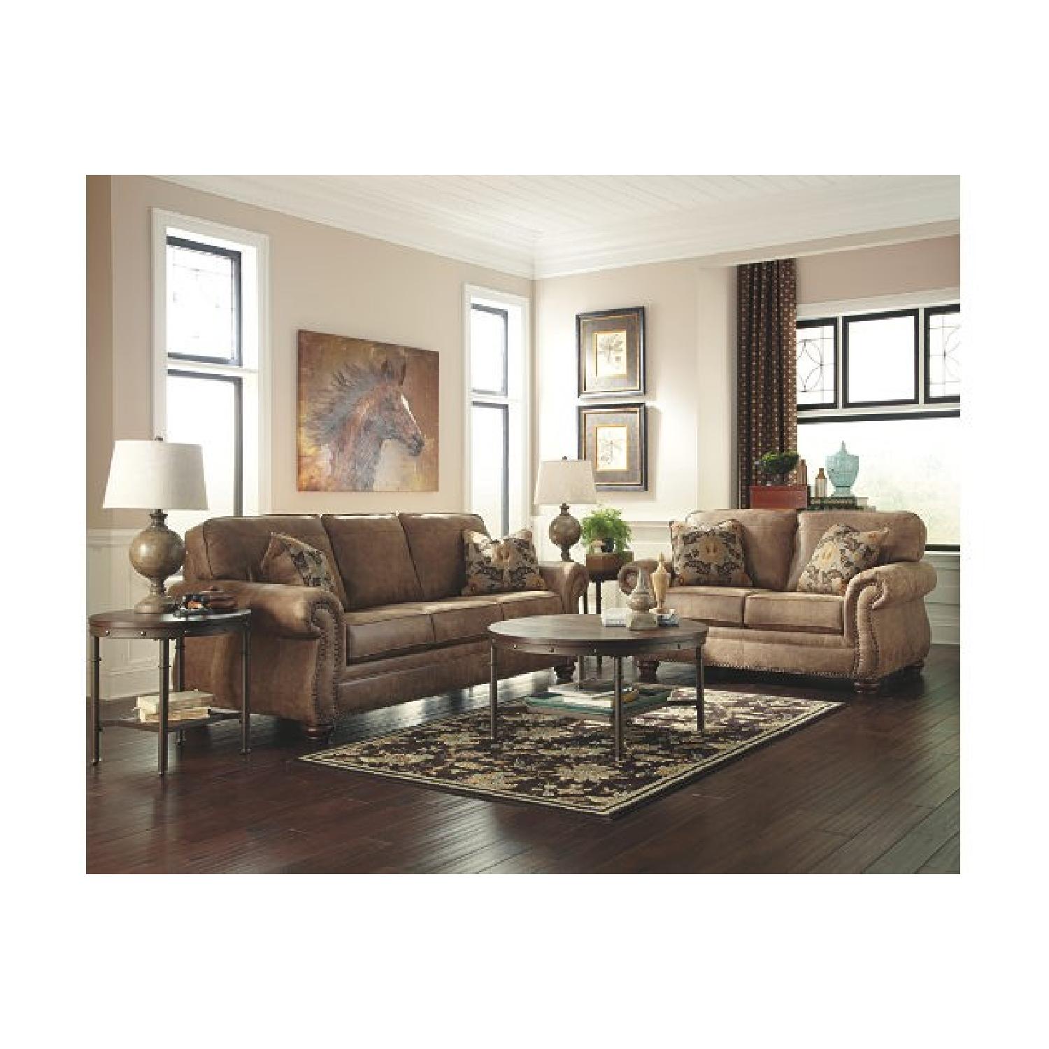 Ashley's Larkinhurst Sleeper Sofa in Earth - image-1