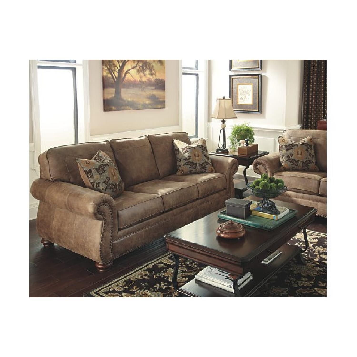 Ashley's Larkinhurst Sleeper Sofa in Earth - image-2