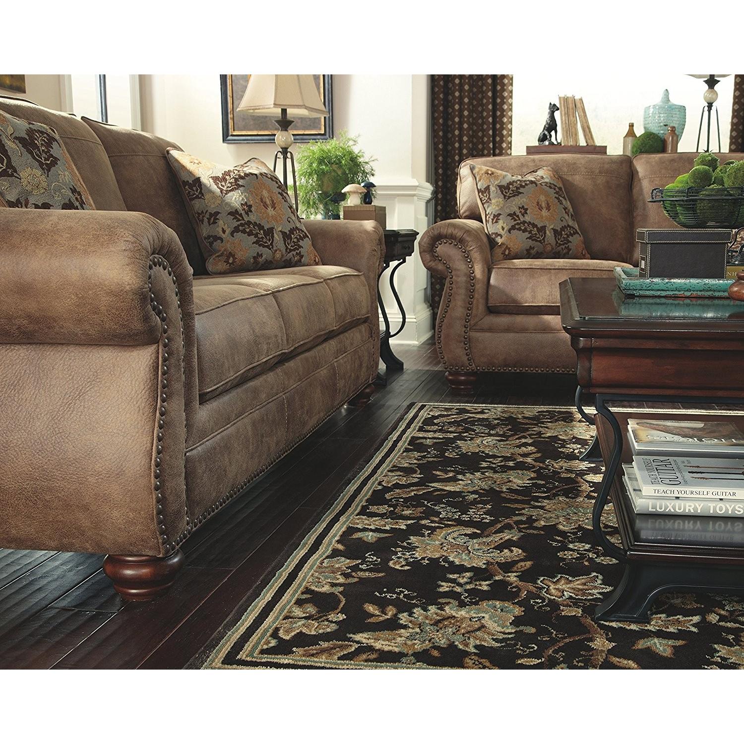 Ashley's Larkinhurst Sleeper Sofa in Earth - image-3