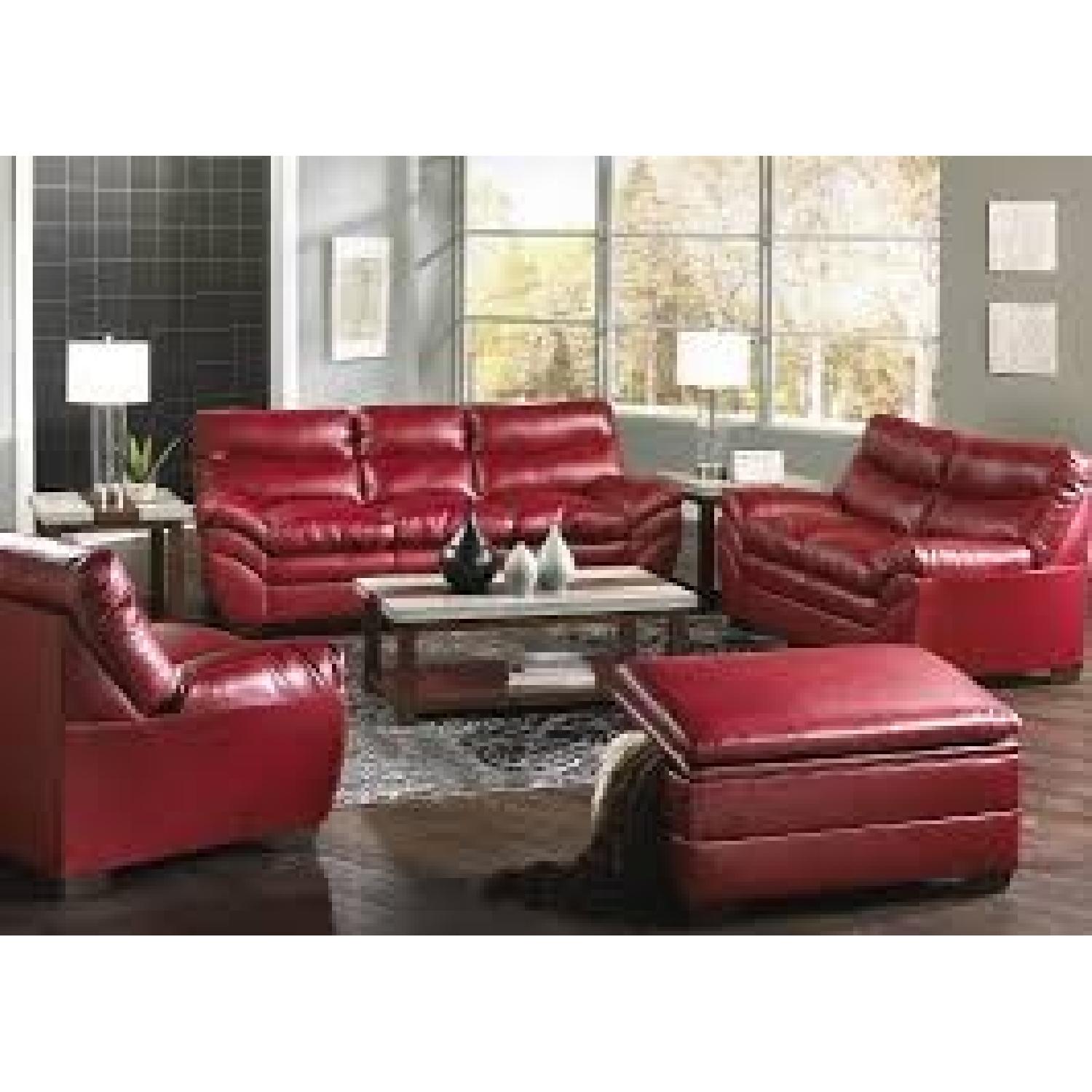 Ashley's Tassler DuraBlend Sleeper Sofa in Crimson - image-4