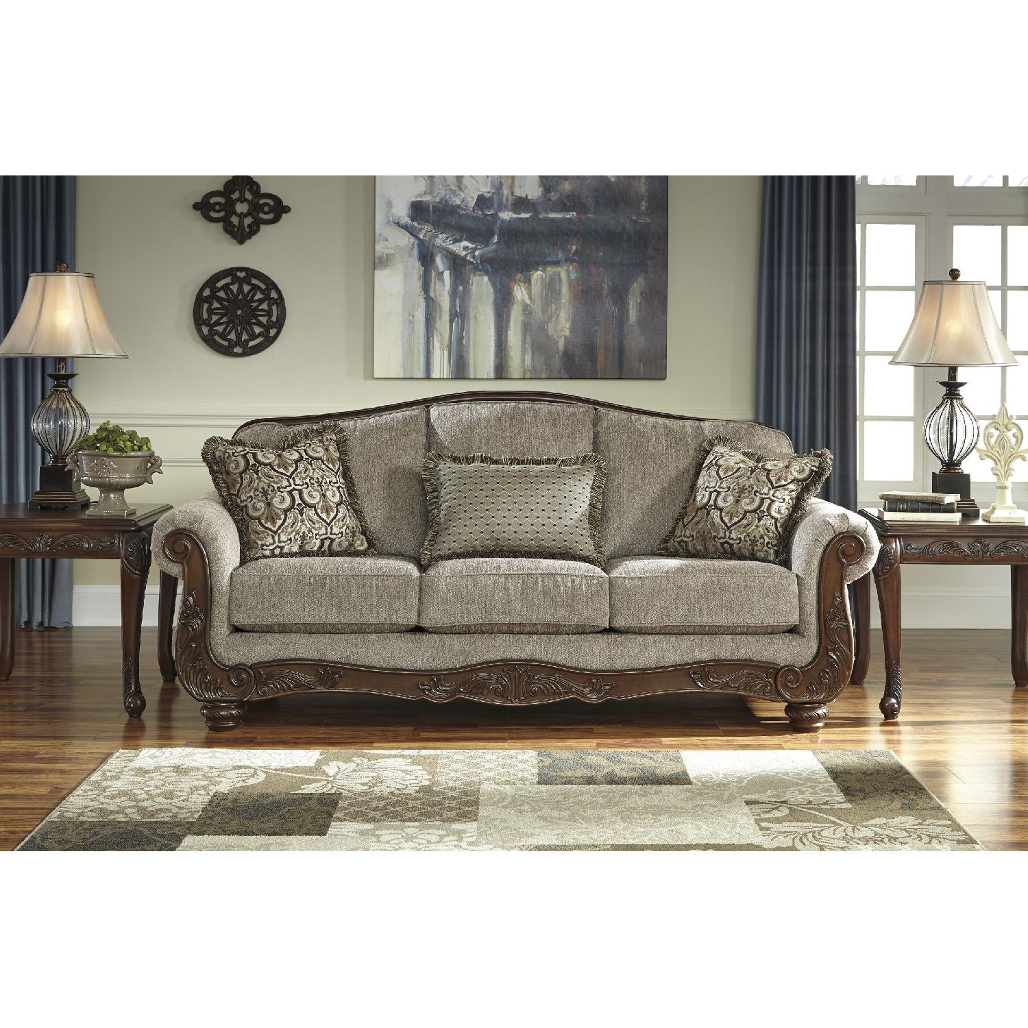 Ashley's Cecilyn Sleeper Sofa in Cocoa - image-2