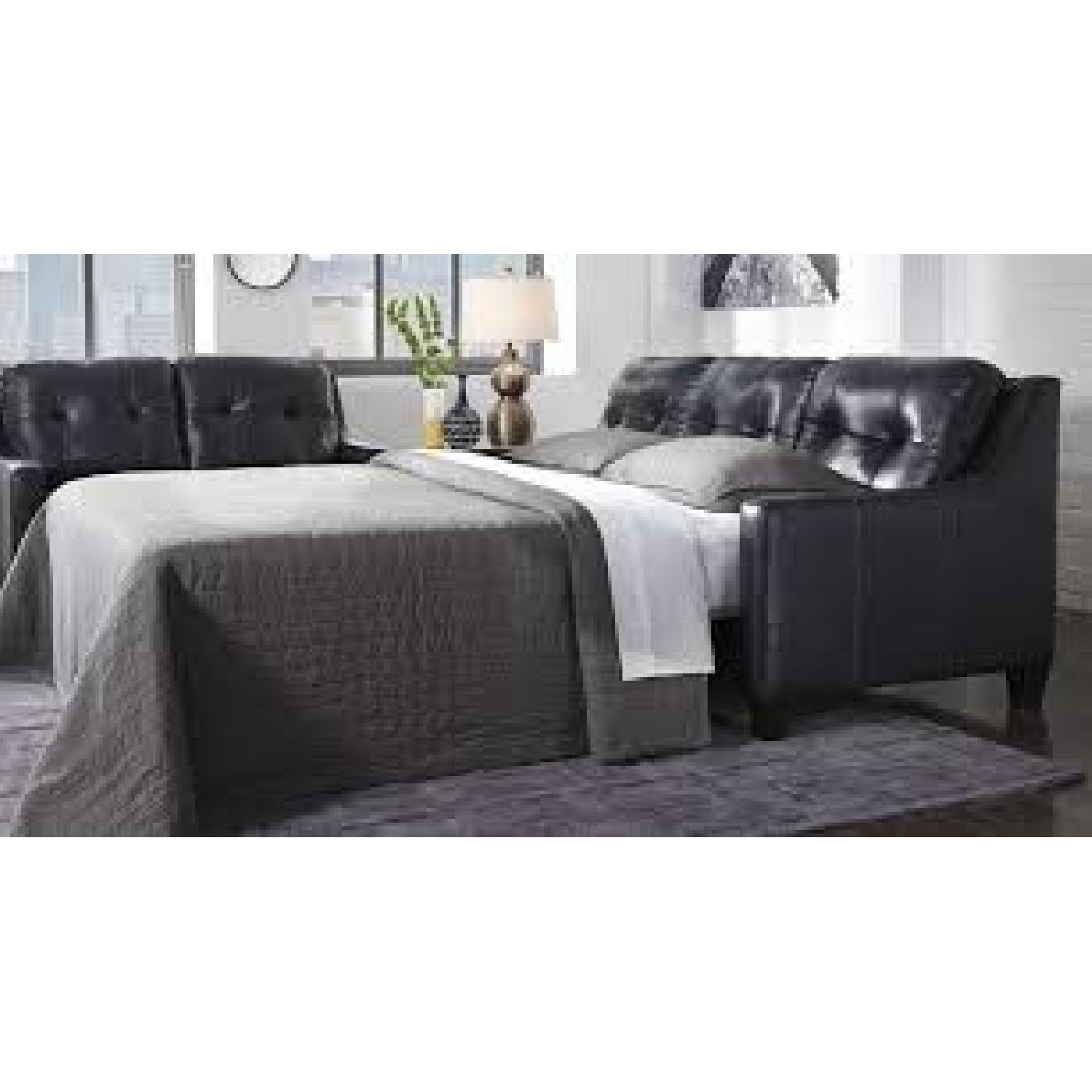 Ashley's O'Kean Sleeper Sofa in Navy - image-2