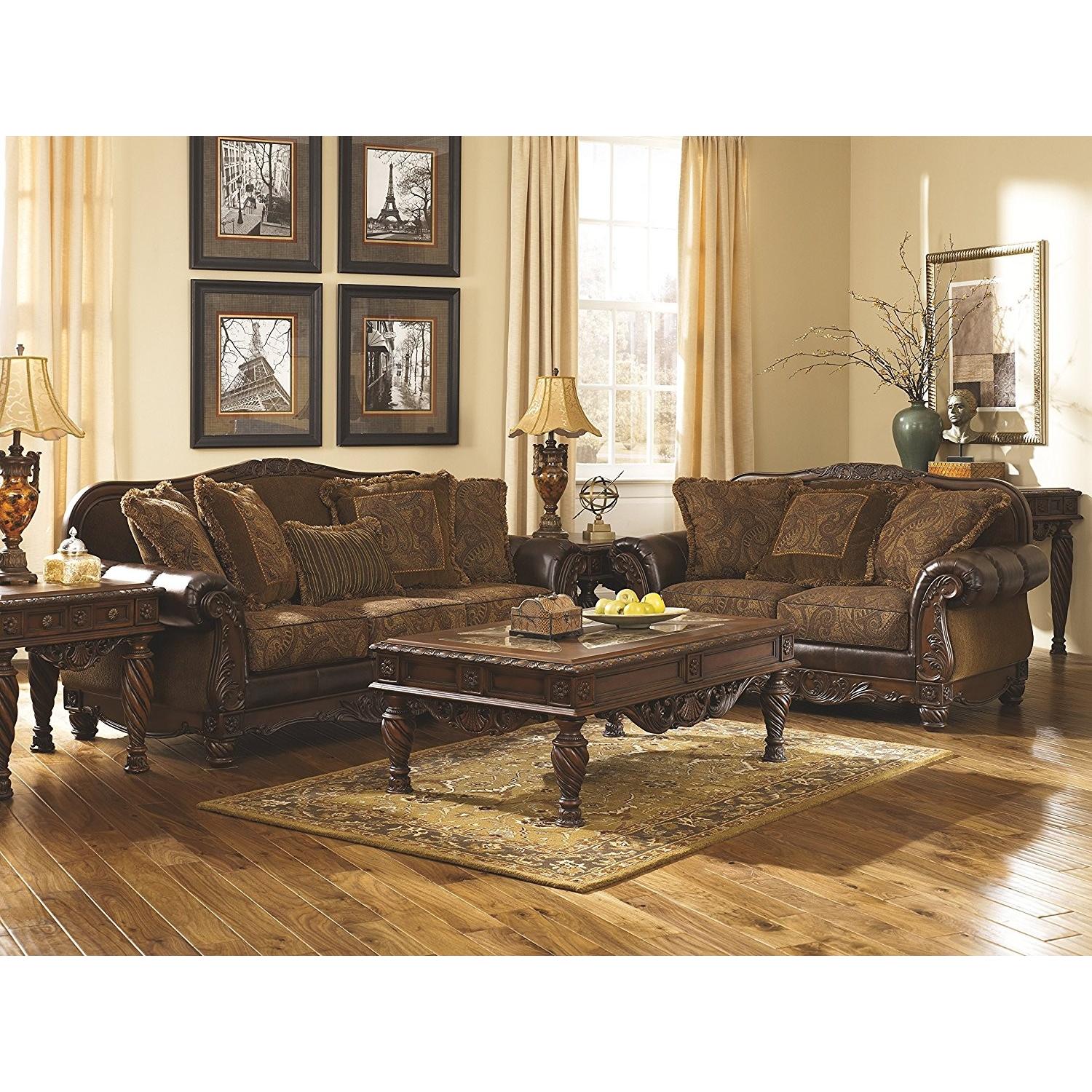 Ashley's Fresco DuraBlend Sleeper Sofa in Antique - image-1
