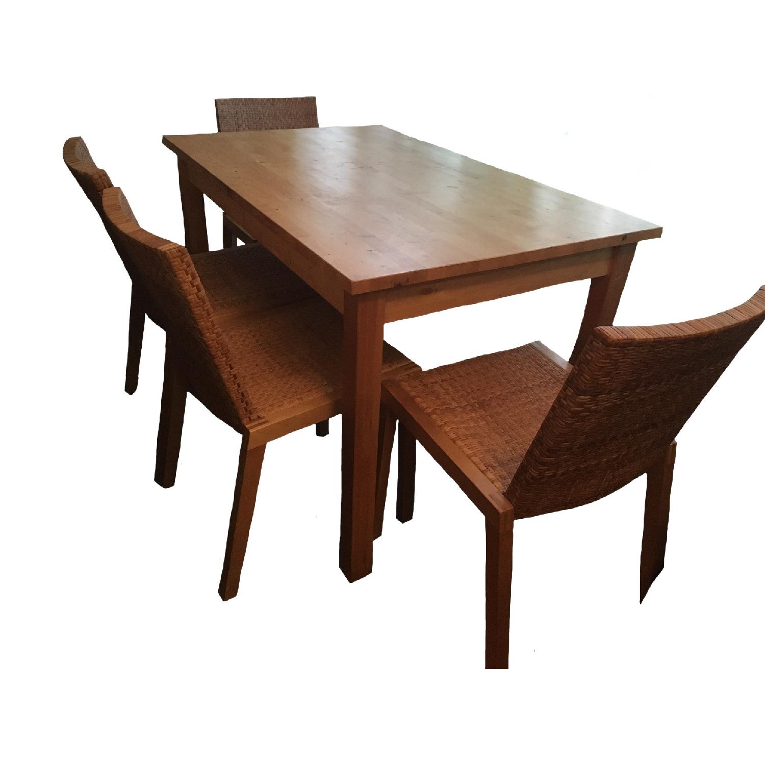 Wood Woven Dining Chair - image-1