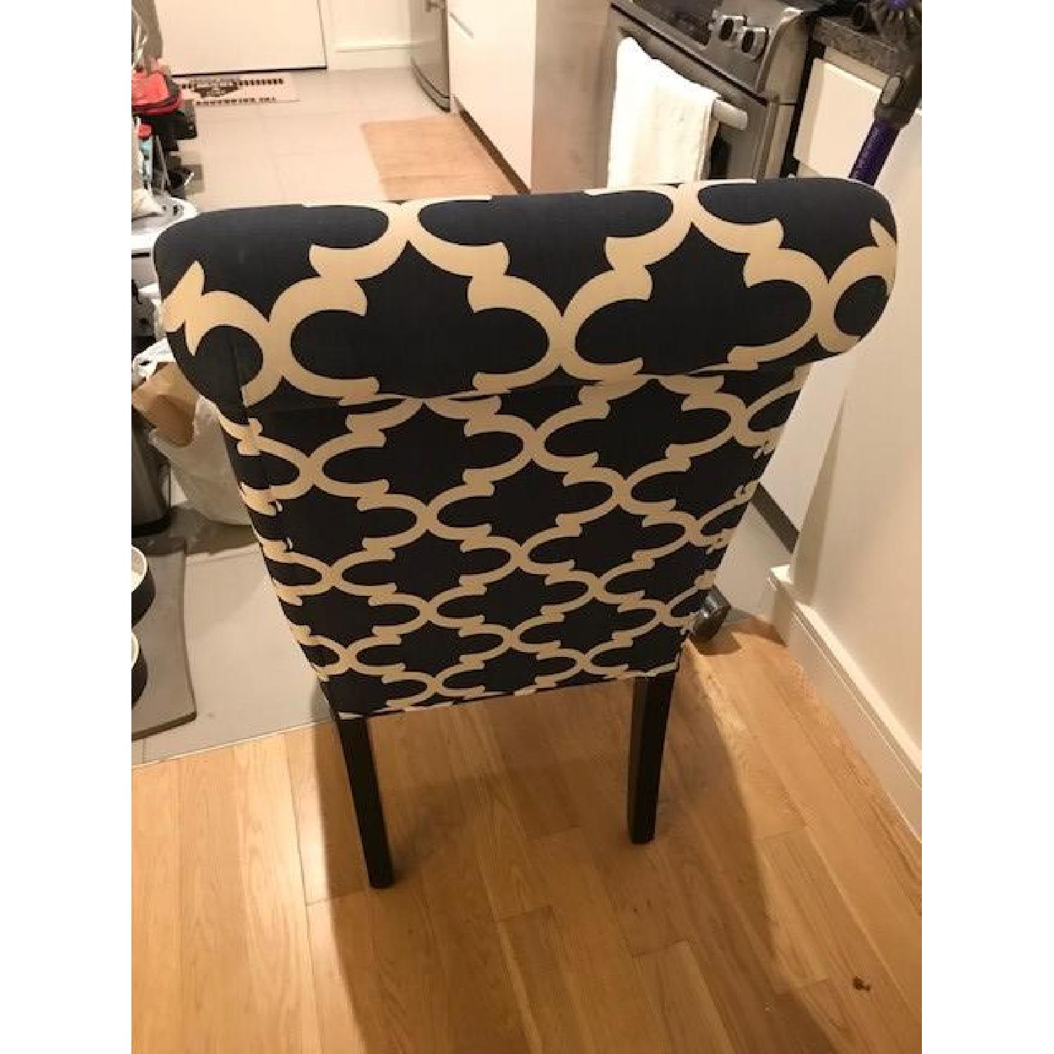 HomeGoods Blue Patterned Dining/Accent Chair - image-3