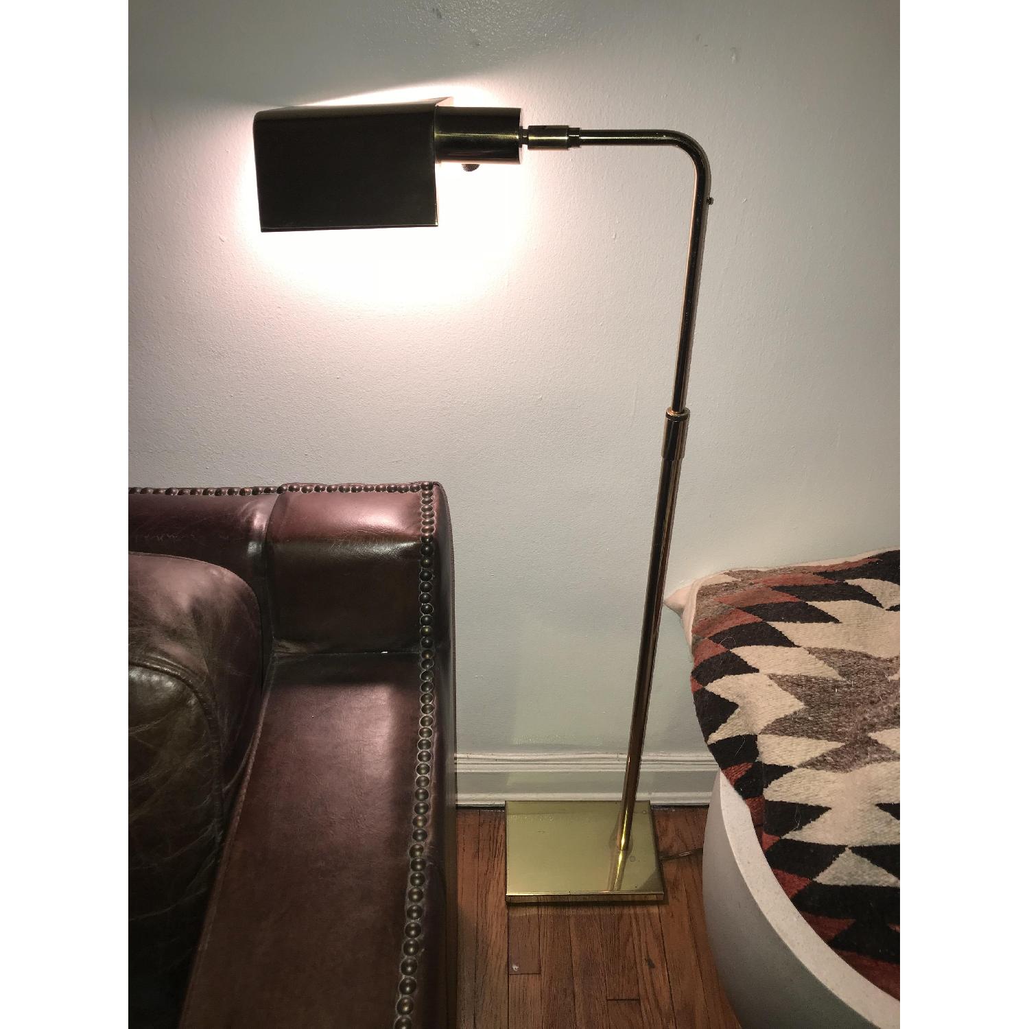 Porter James NY Vintage Brass Reading/Utility Floor Lamp - image-1