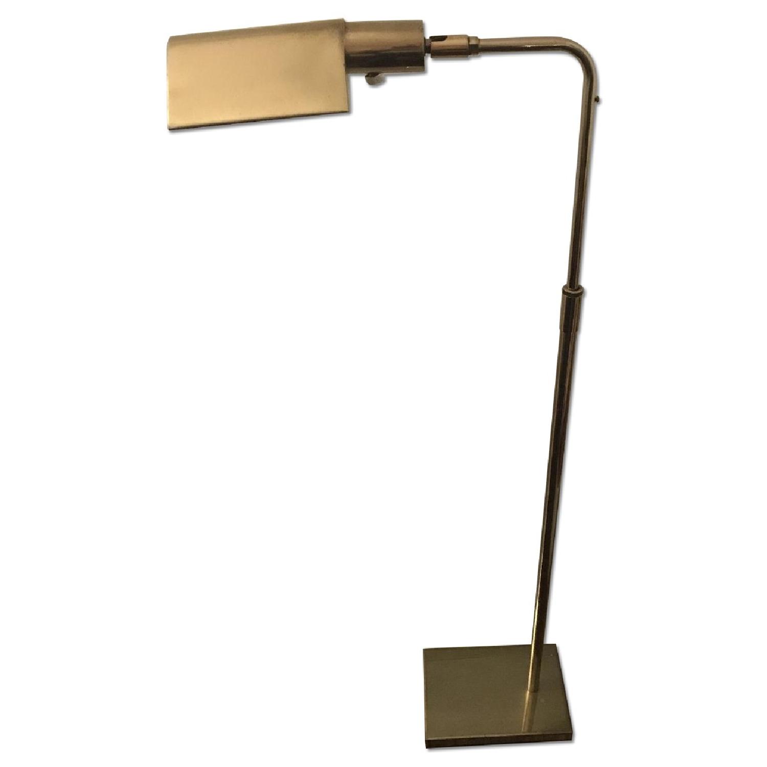 Porter James NY Vintage Brass Reading/Utility Floor Lamp - image-0